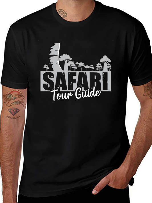 Safari Tour Guide Black T-Shirt