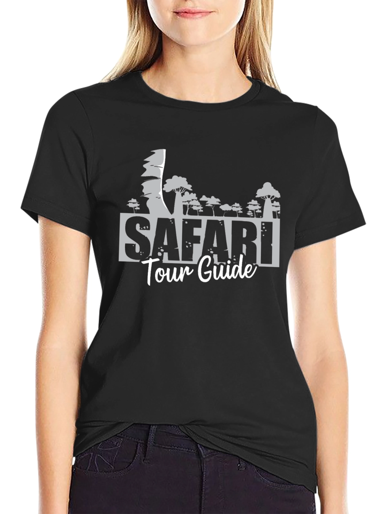 Safari Tour Guide Black T-Shirt