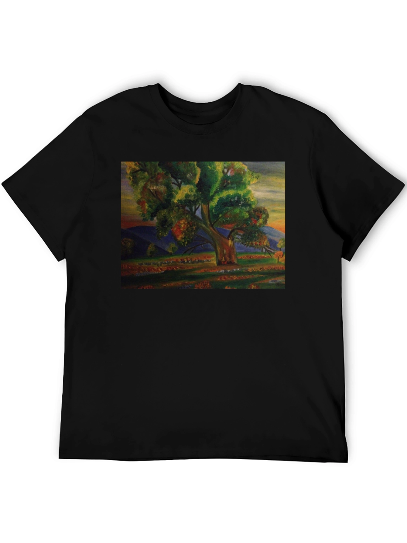 Nature Art Print Black T-Shirt