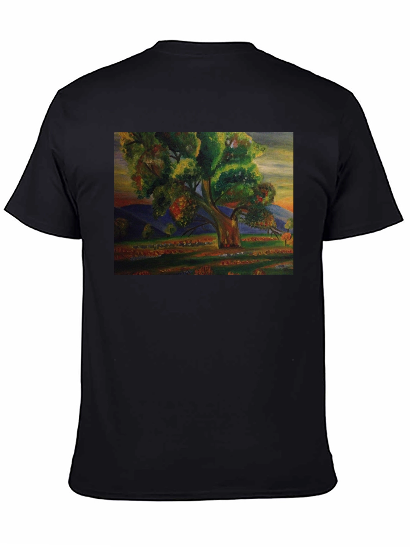 Nature Art Print Black T-Shirt