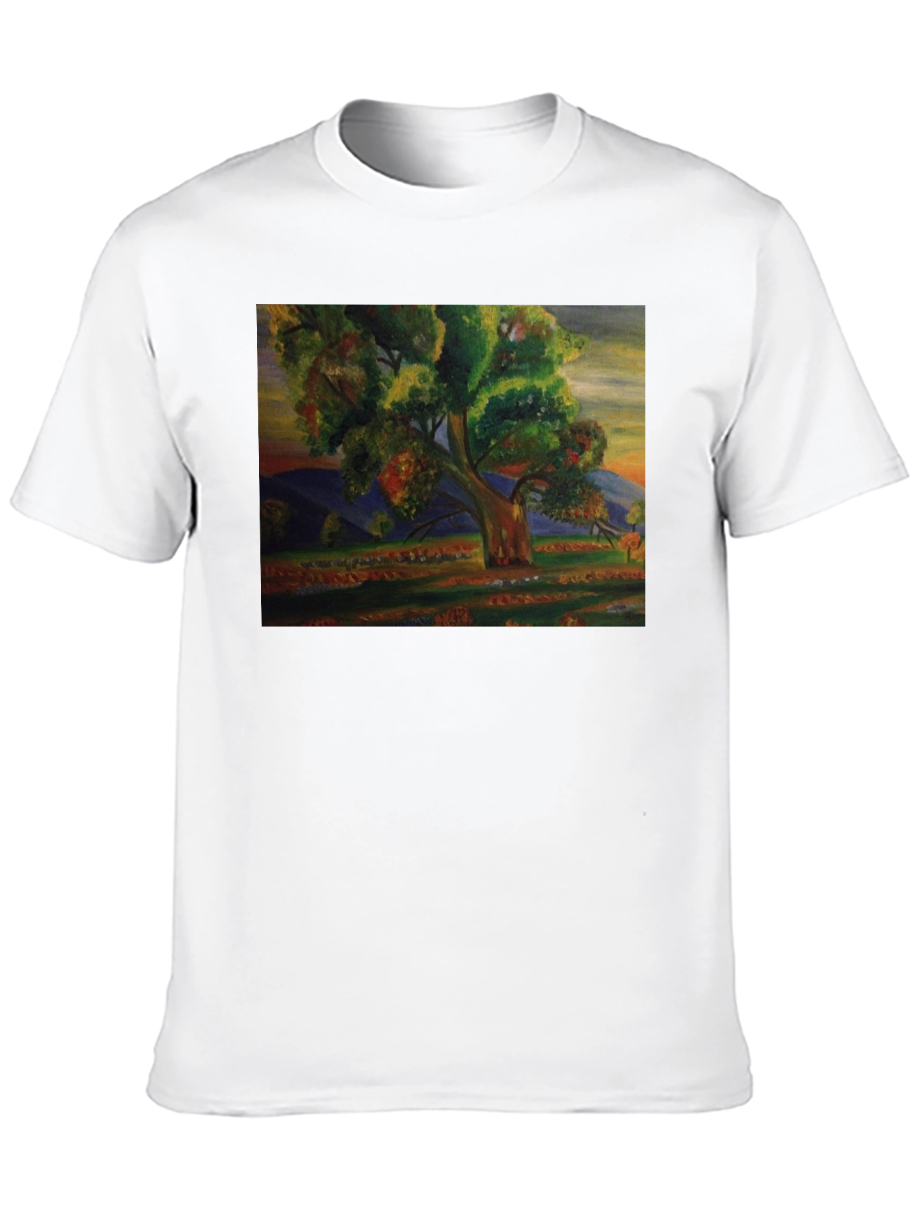 Nature Art Print Black T-Shirt