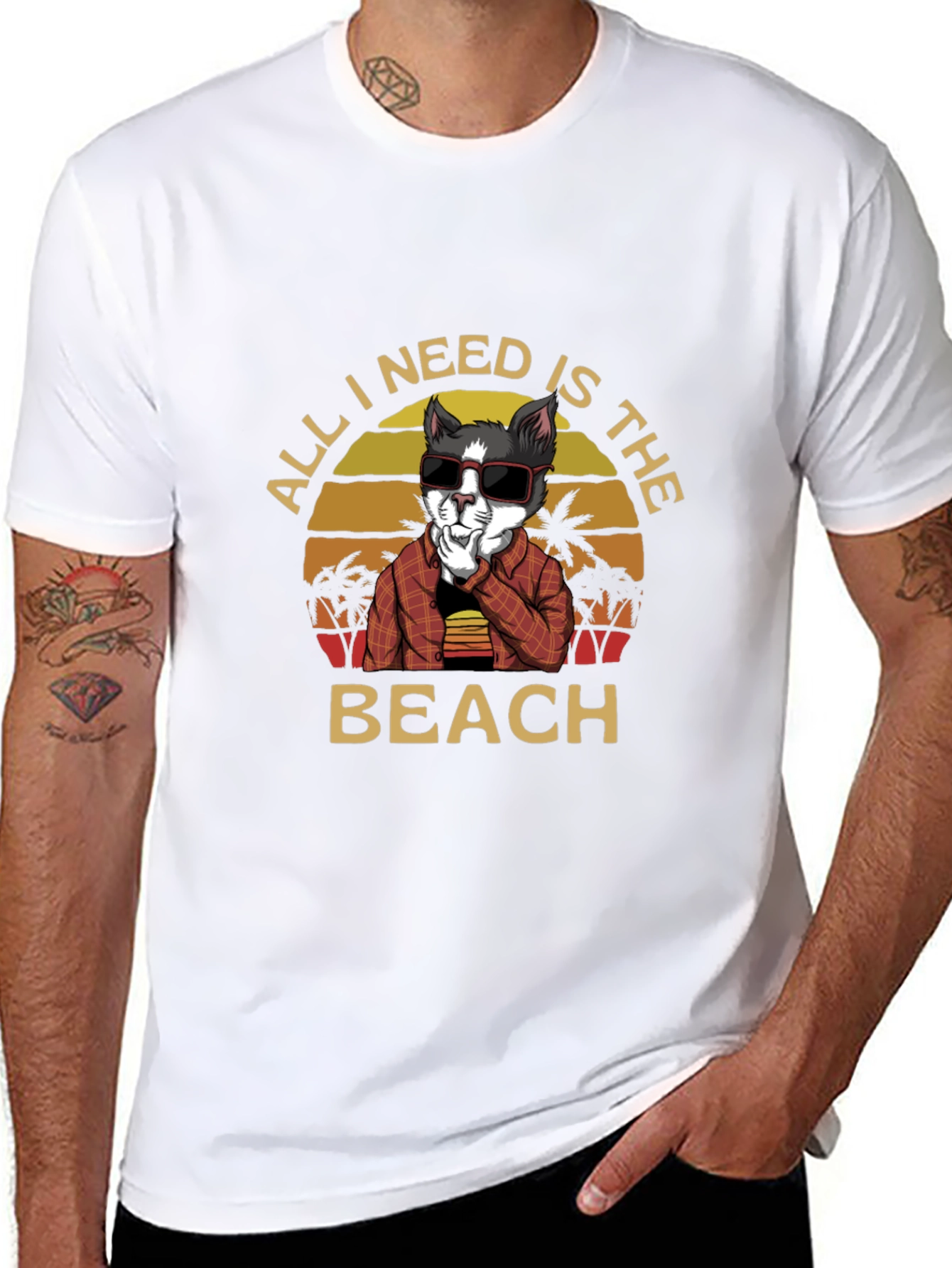 Beach Cat T-Shirt - Vacation Vibes