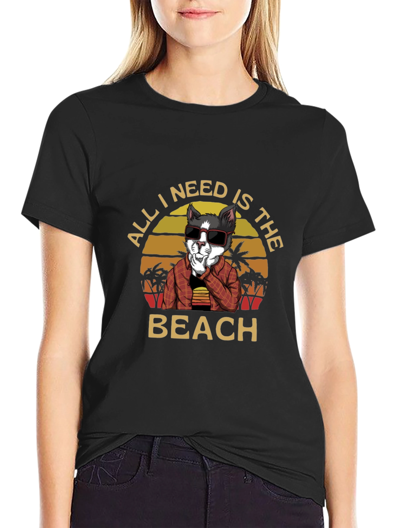 Beach Cat T-Shirt - Vacation Vibes