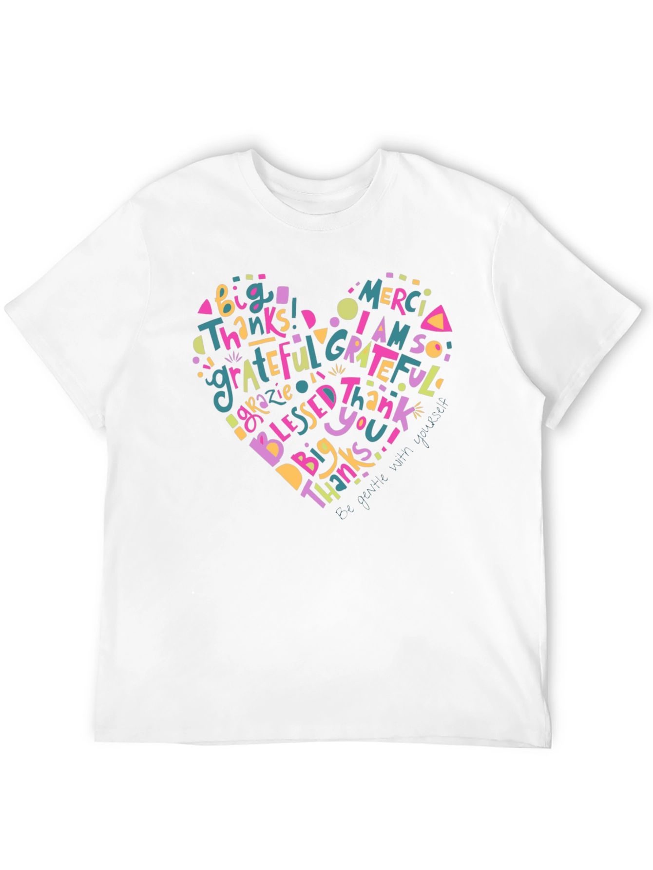 Grateful Heart Graphic T-Shirt - Mens Casual Tee