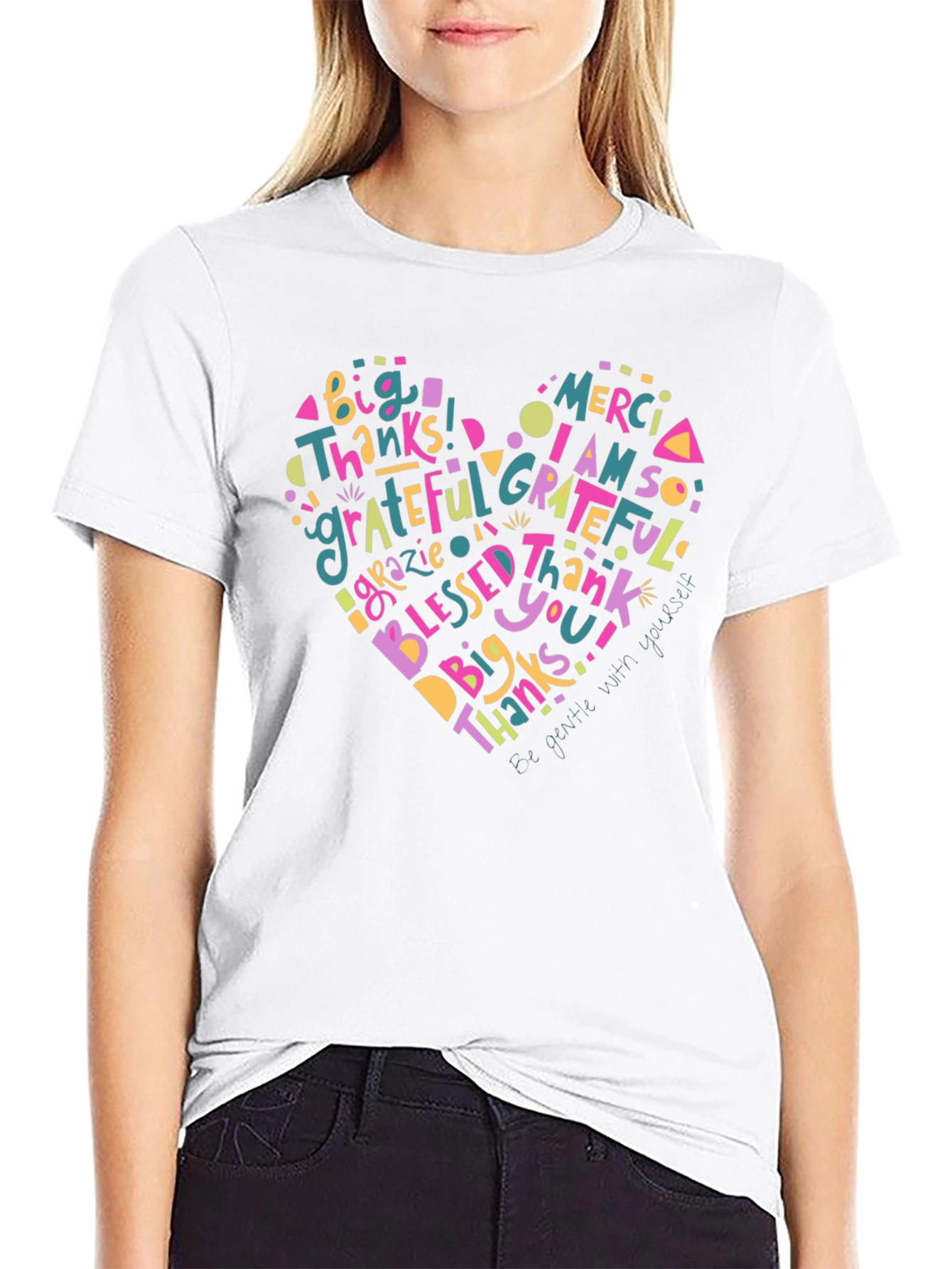 Grateful Heart Graphic T-Shirt - Mens Casual Tee
