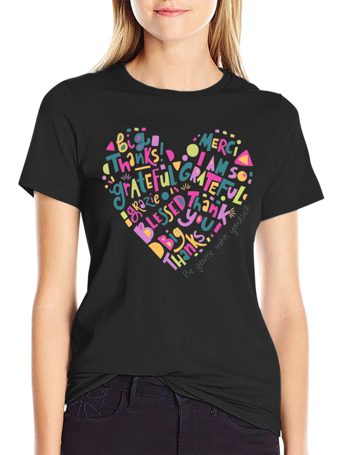 Grateful Heart Graphic T-Shirt - Mens Casual Tee