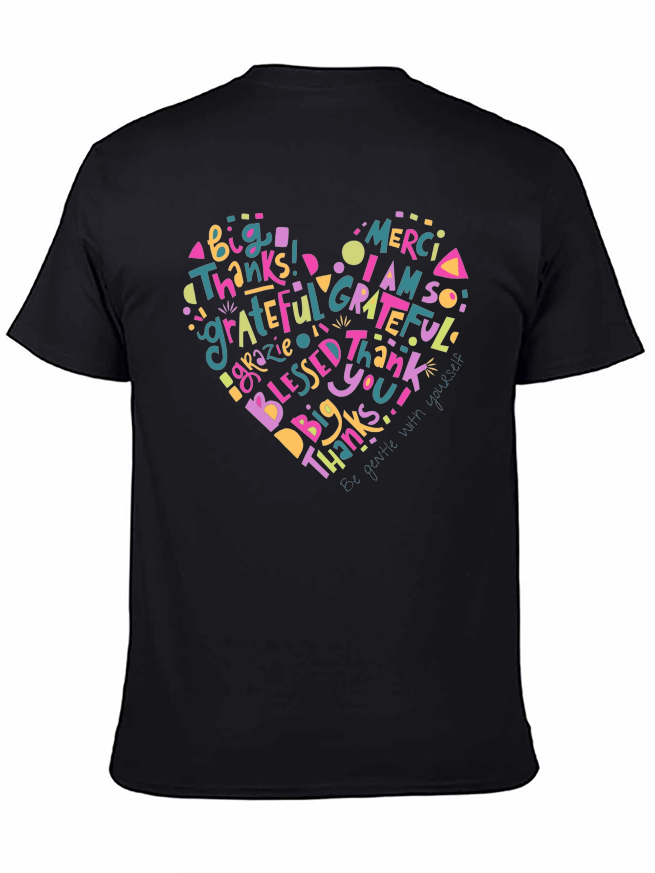 Grateful Heart Graphic T-Shirt - Mens Casual Tee