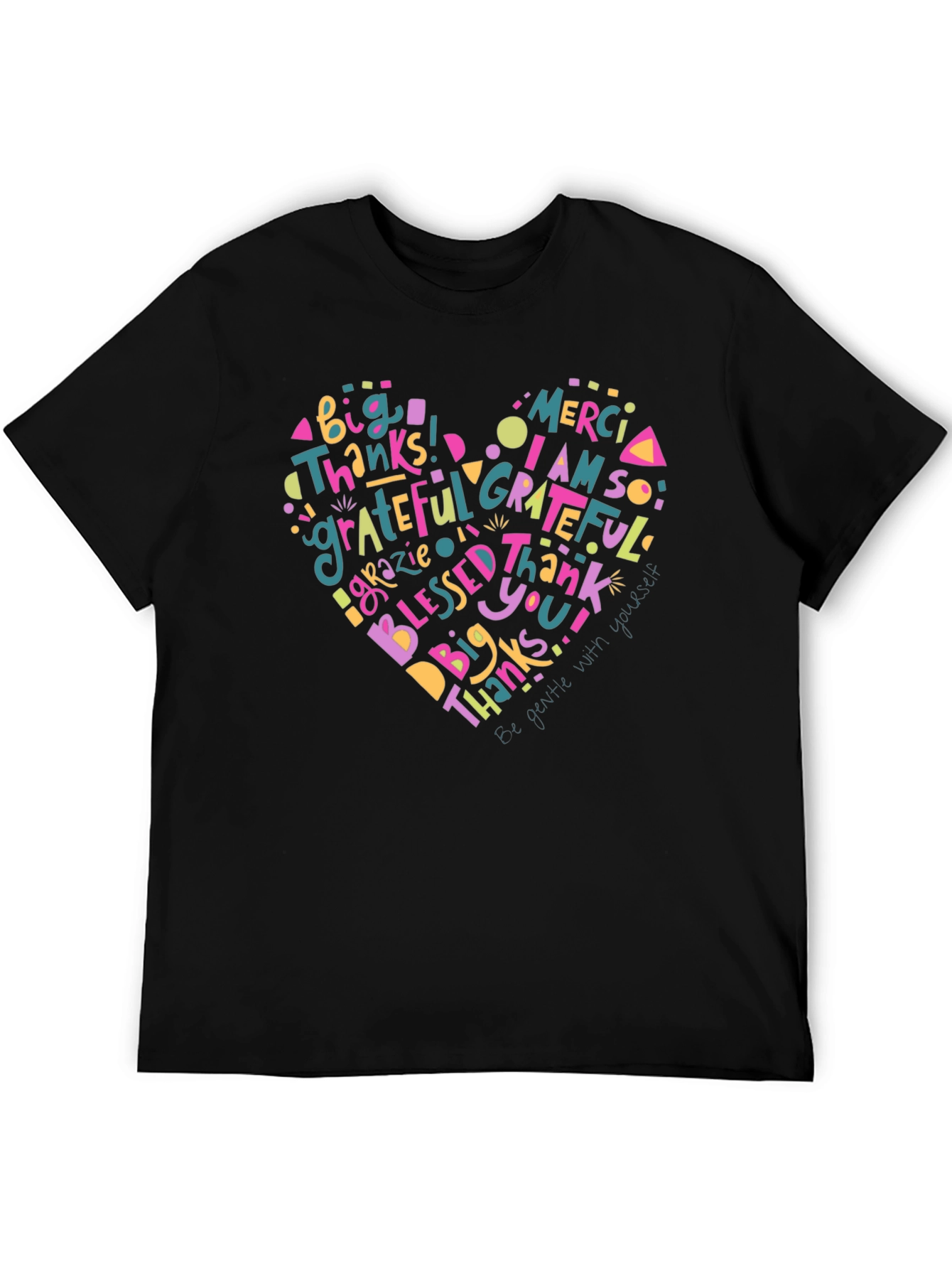 Grateful Heart Graphic T-Shirt - Mens Casual Tee
