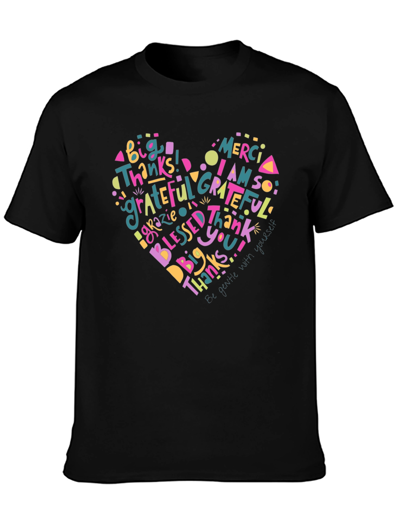 Grateful Heart Graphic T-Shirt - Mens Casual Tee