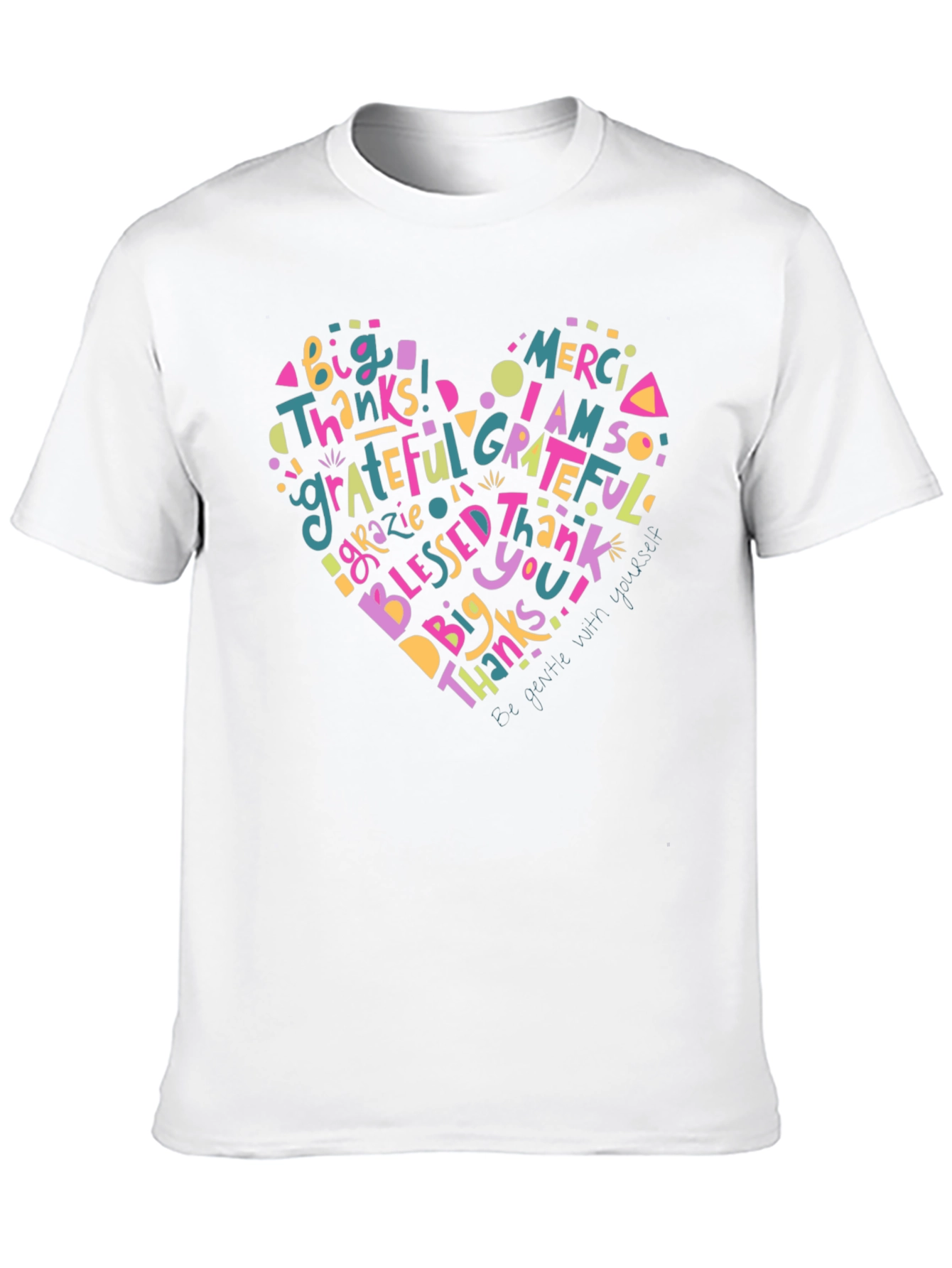 Grateful Heart Graphic T-Shirt - Mens Casual Tee