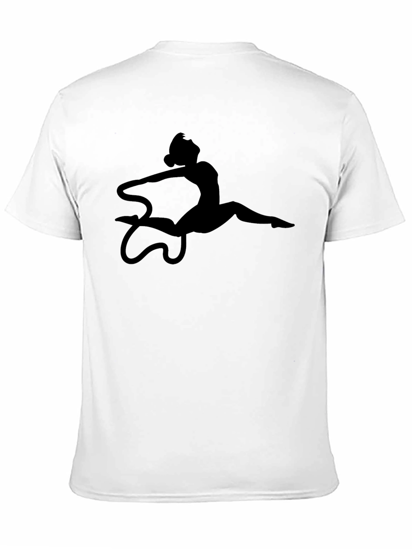 Gymnast Silhouette Graphic Black T-Shirt