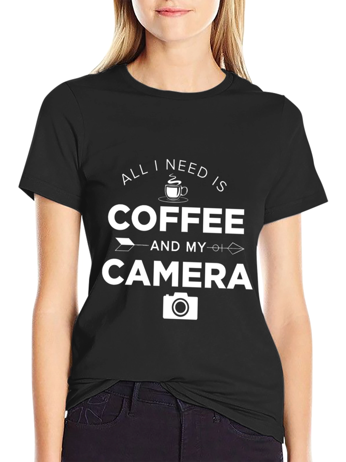 Coffee and Camera Graphic T-Shirt
