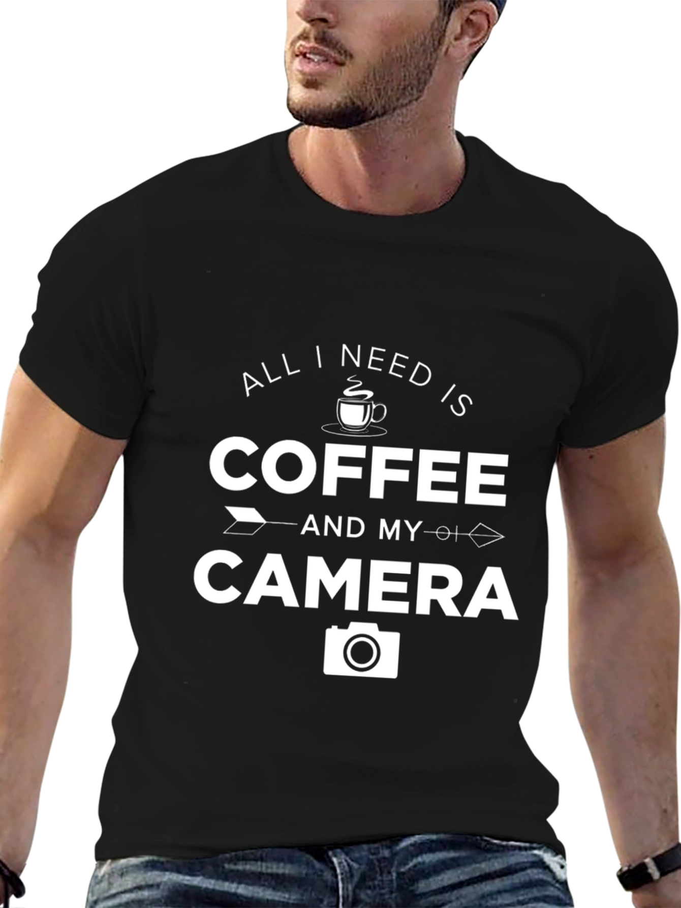 Coffee and Camera Graphic T-Shirt