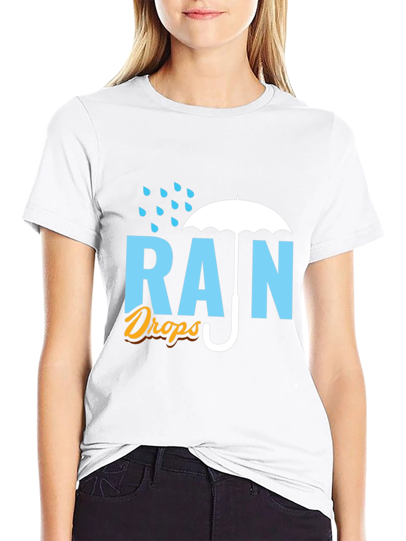 Rain Drops Graphic T-Shirt - Stylish Weather Tee