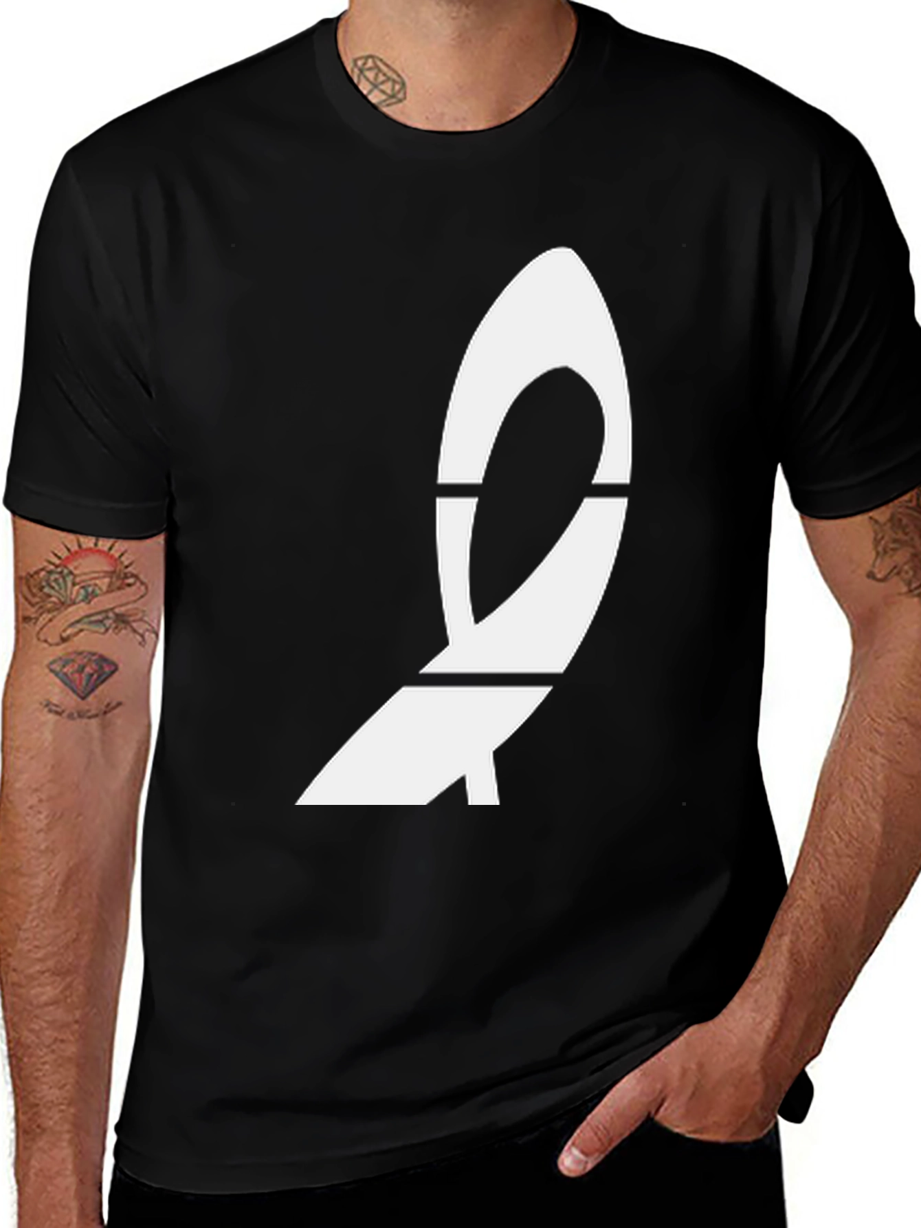Modern Graphic Black T-Shirt
