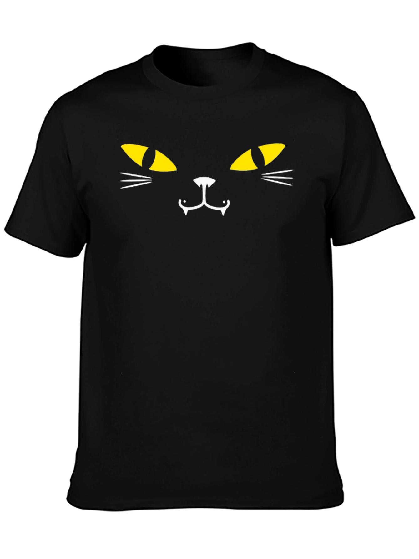 Black Cat Face T-Shirt - Halloween Edition