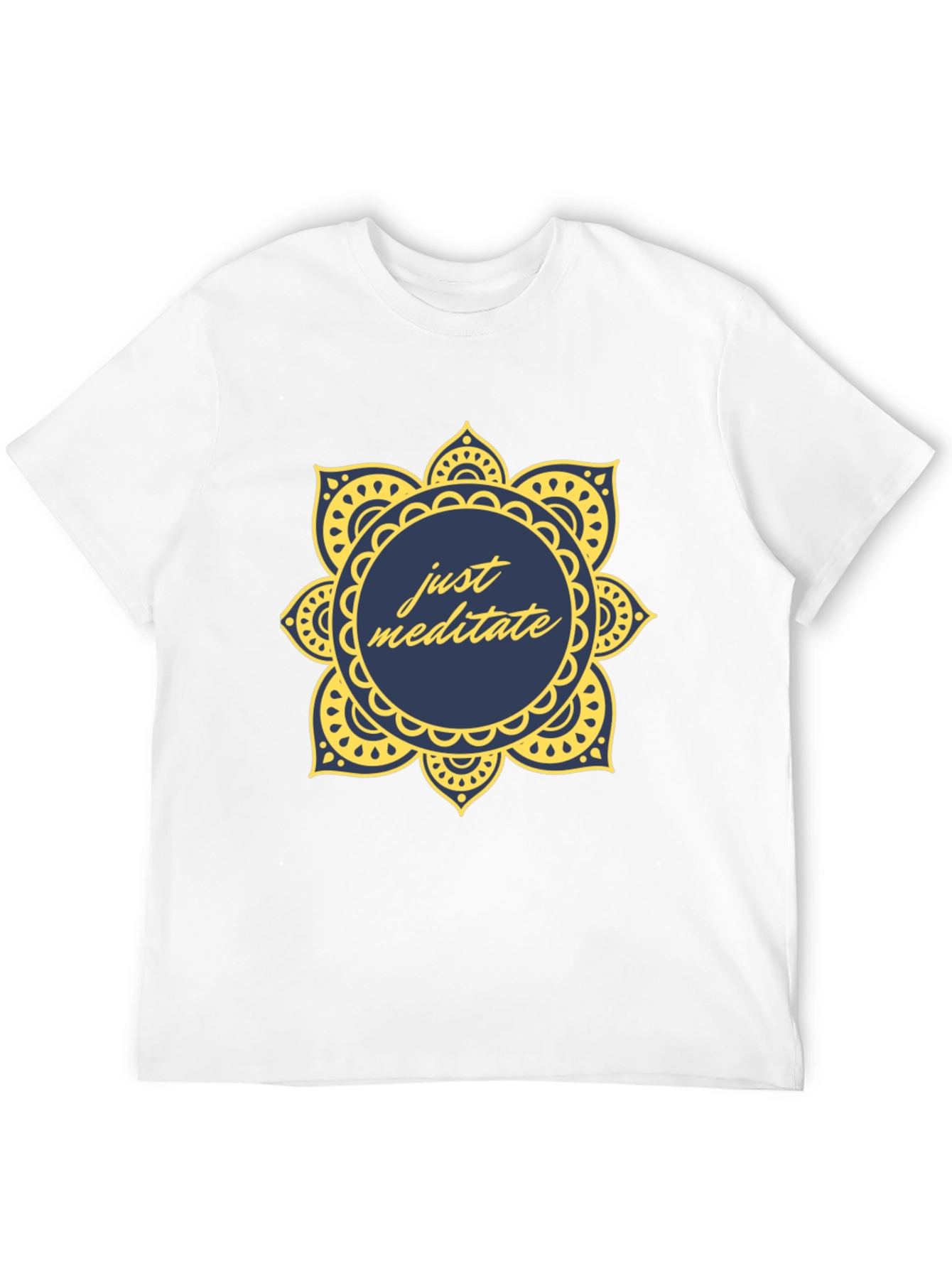 Just Meditate Mandala T-Shirt - Stylish Comfort