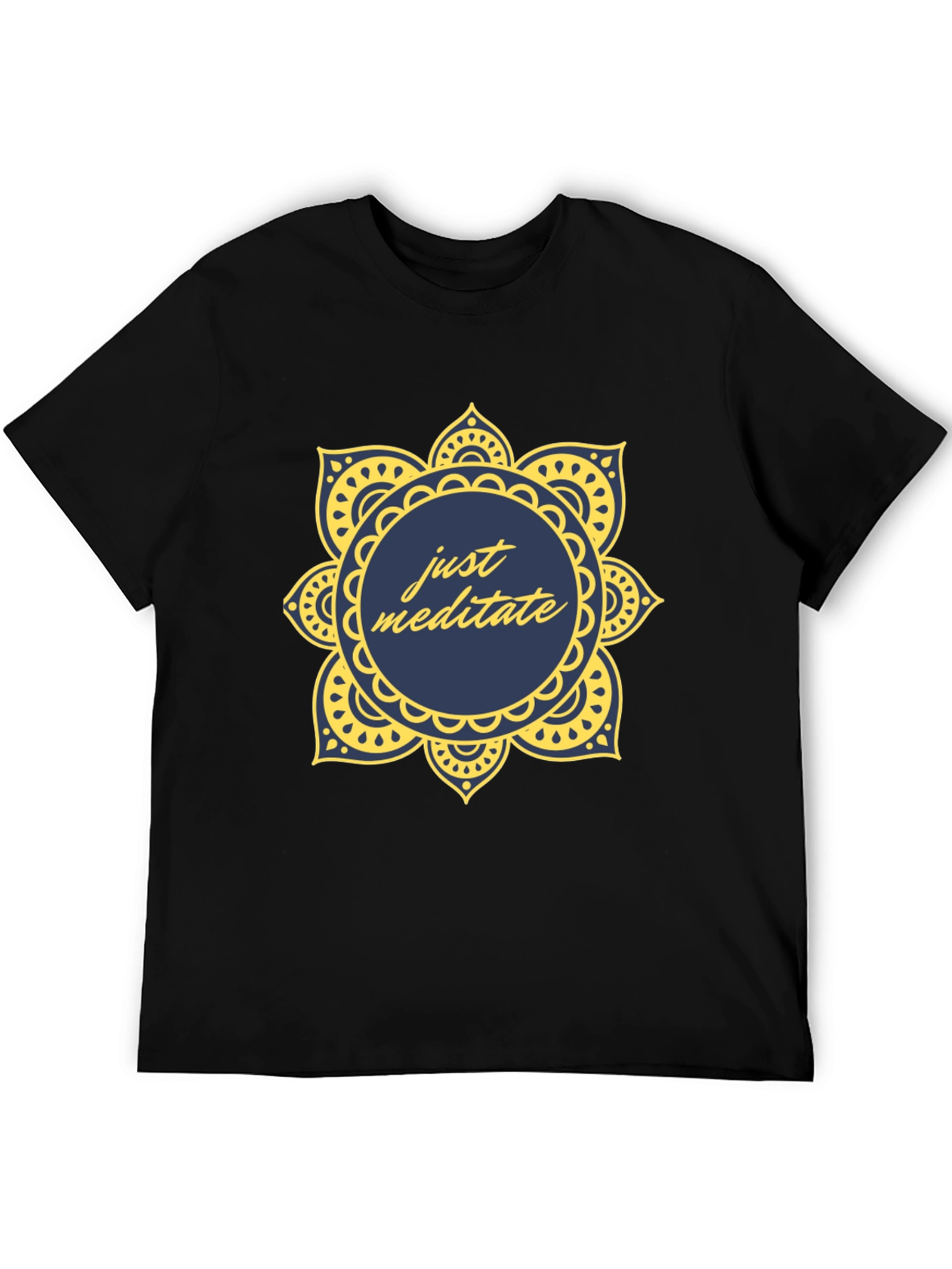 Just Meditate Mandala T-Shirt - Stylish Comfort