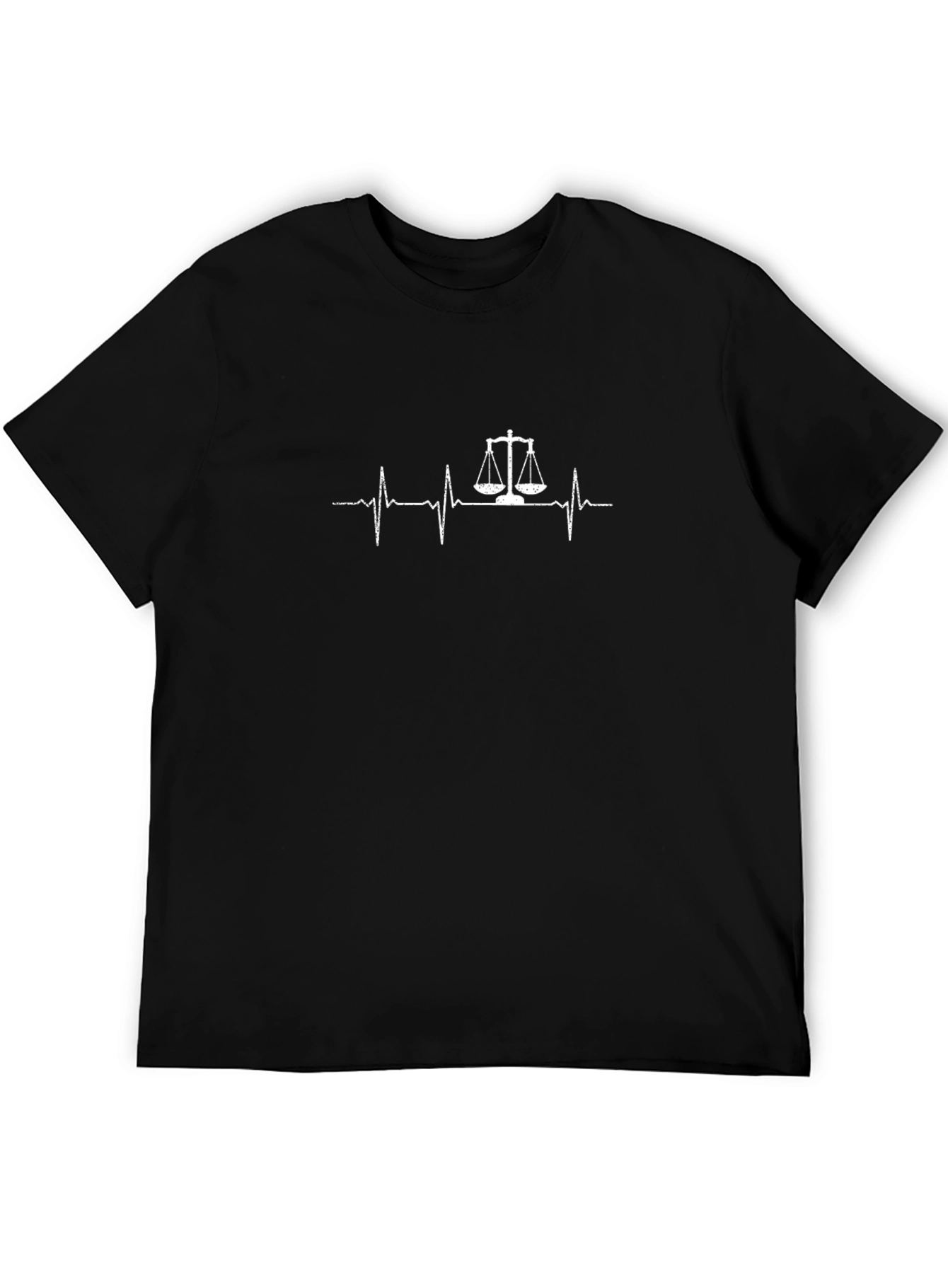 Lawyer Heartbeat T-Shirt - Legal Scales Tee