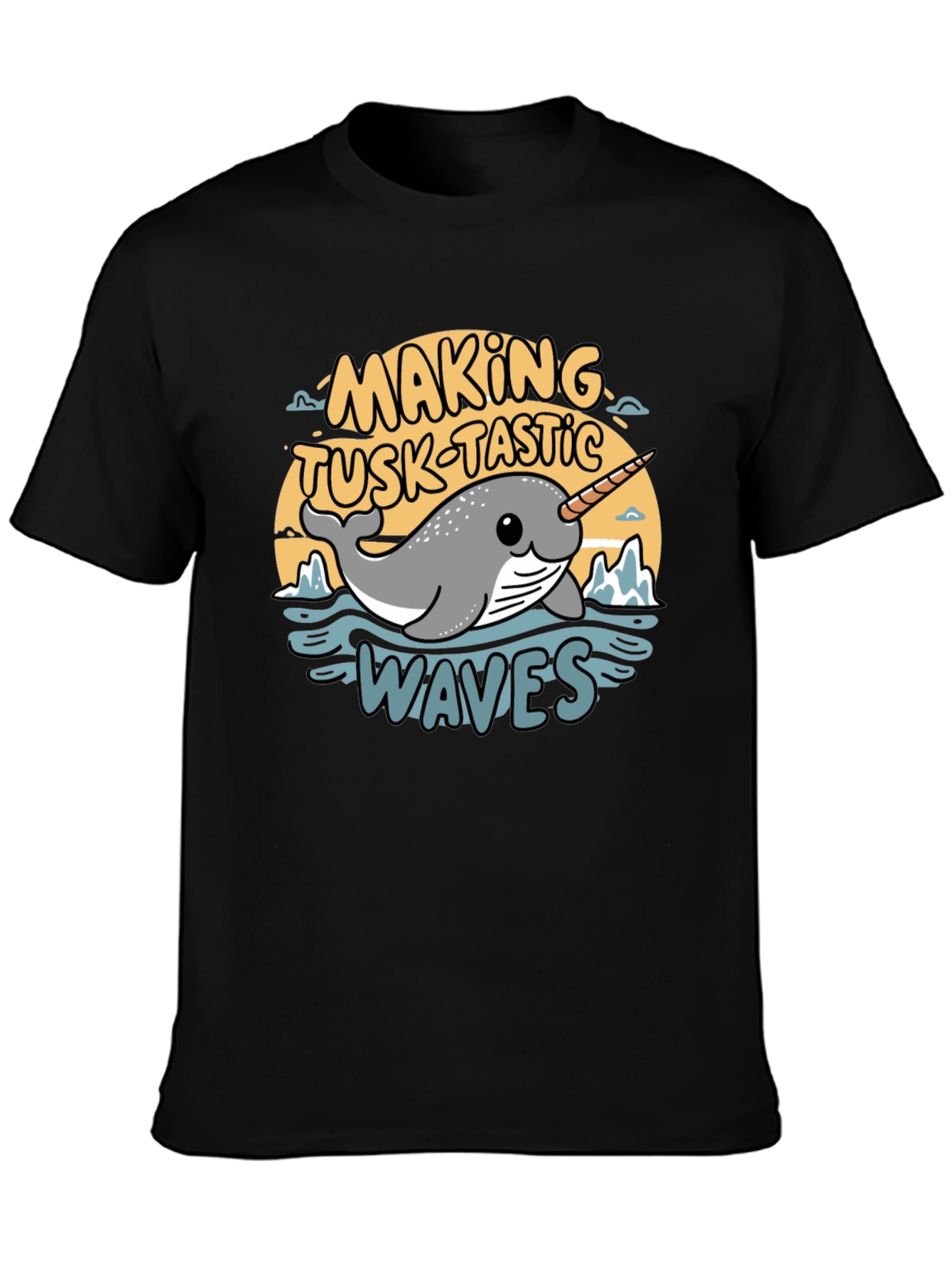 Narwhal Tusk-Tastic Waves Graphic Tee