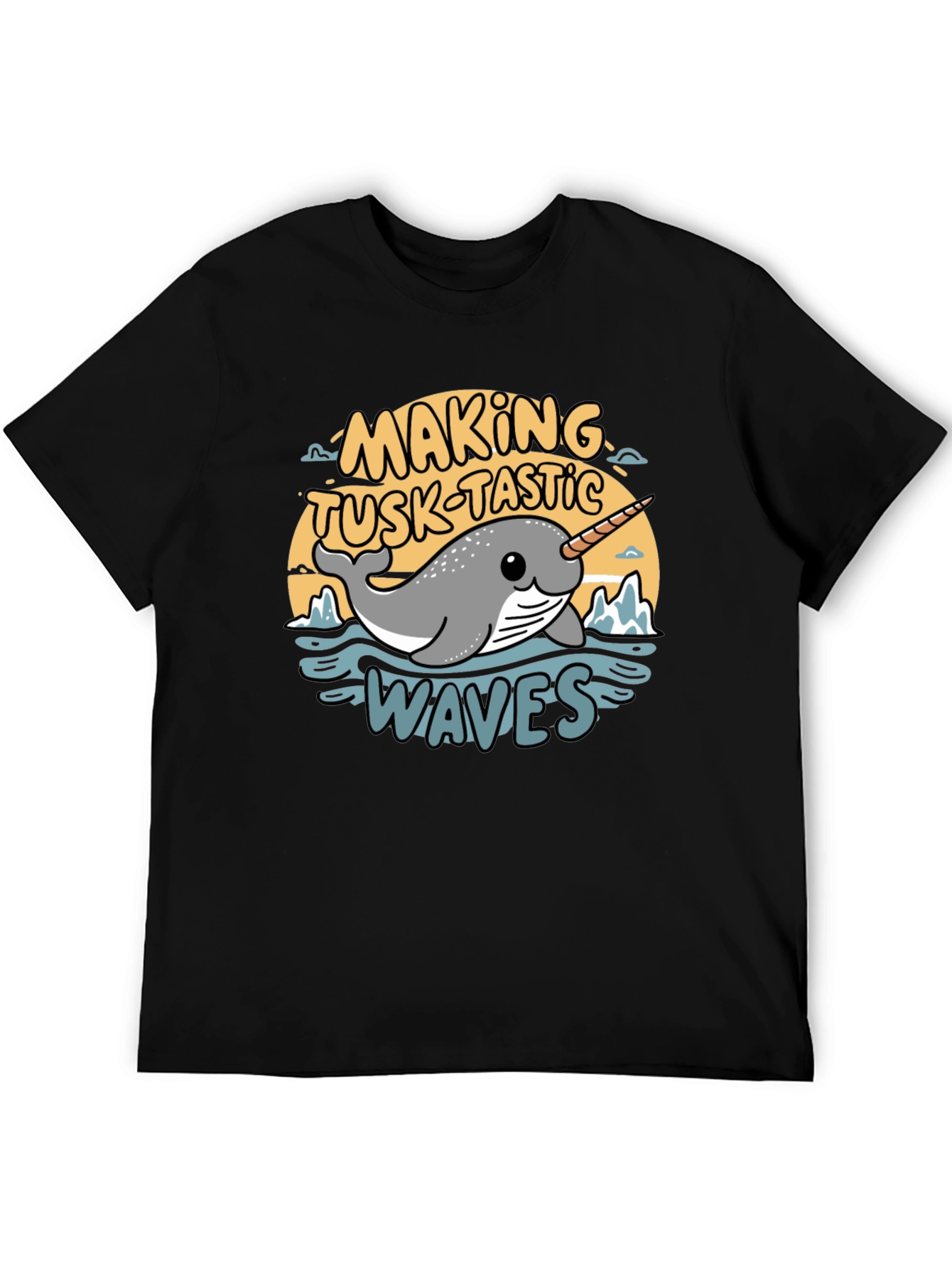 Narwhal Tusk-Tastic Waves Graphic Tee