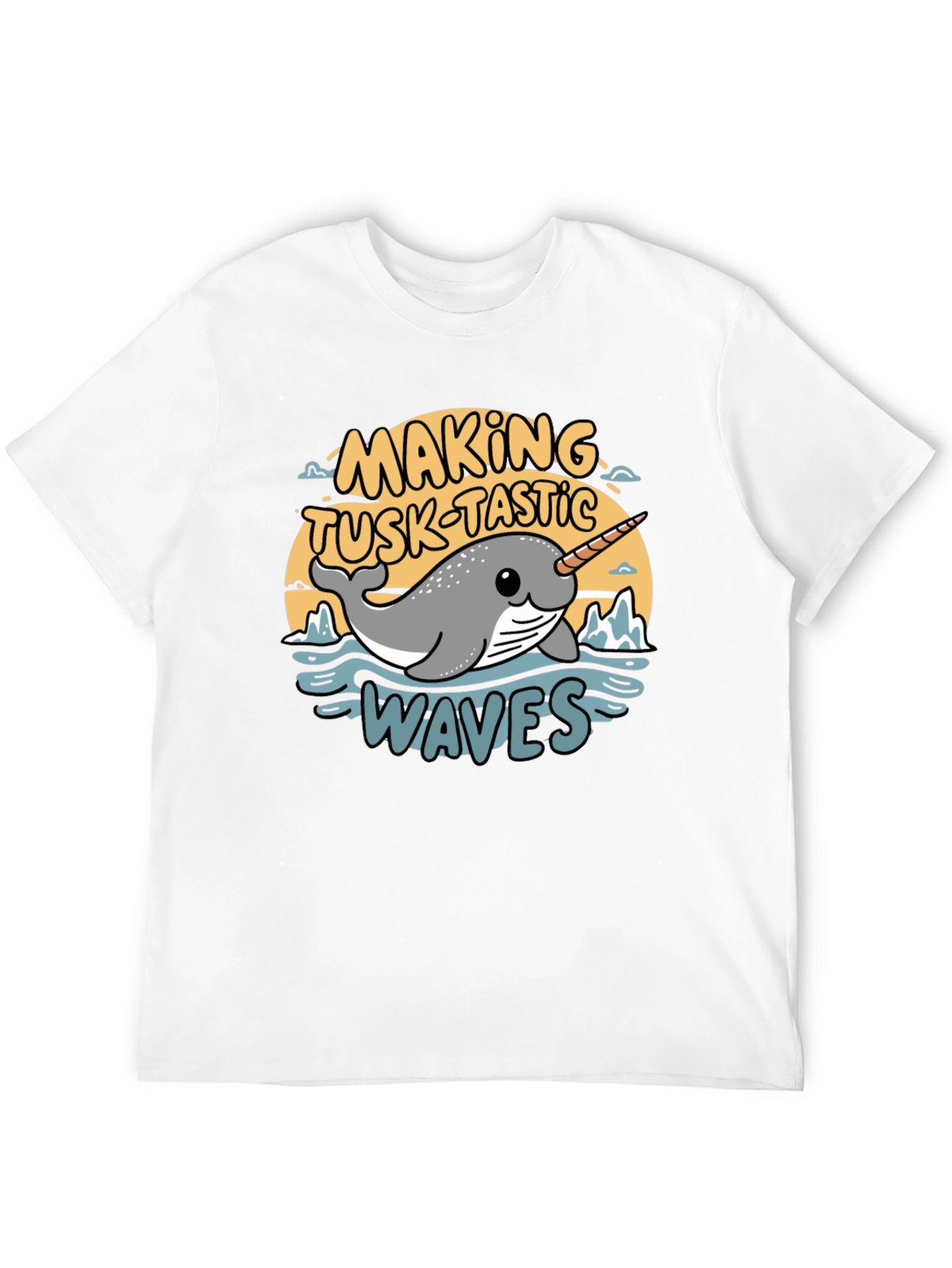 Narwhal Tusk-Tastic Waves Graphic Tee