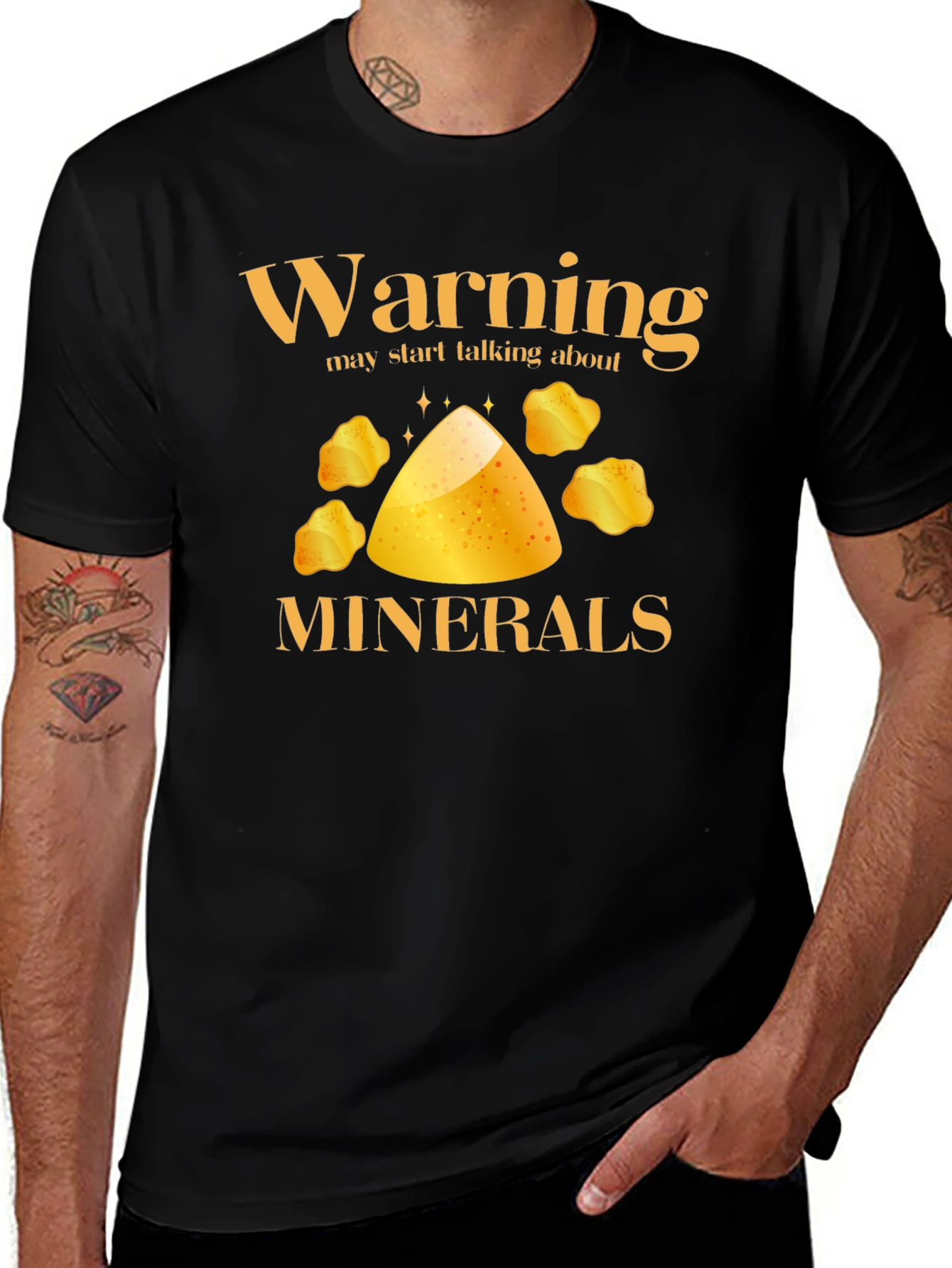 Warning Minerals Funny Graphic T-Shirt