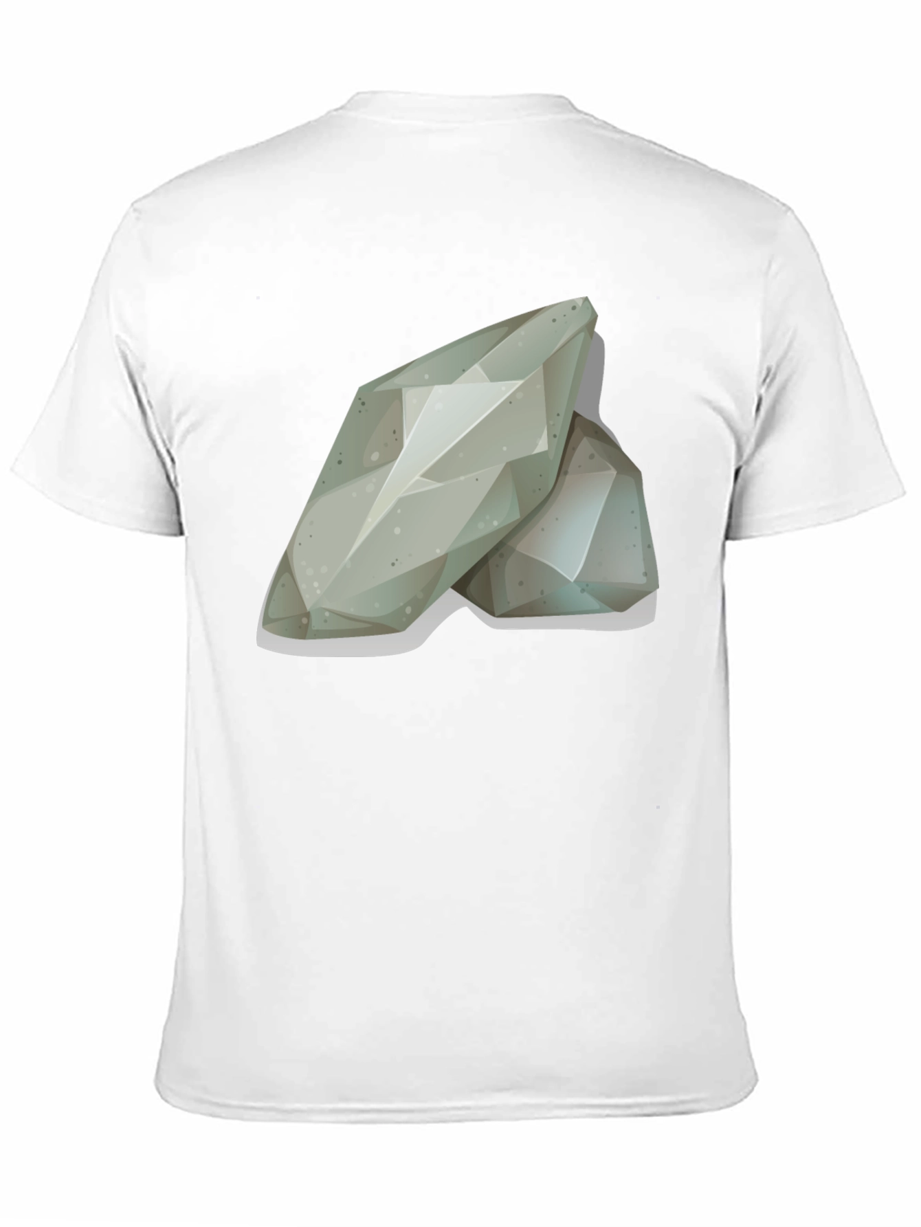 Abstract Geometric Stone Graphic Tee - Black