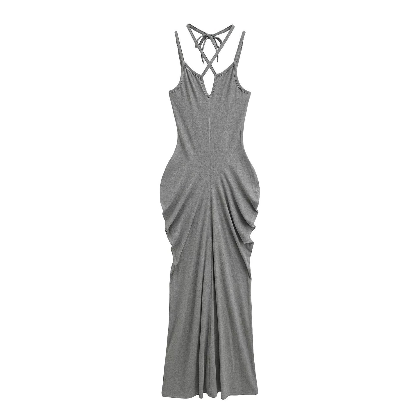 Lace up adjustable long skirt with ample hips and a fish tail design