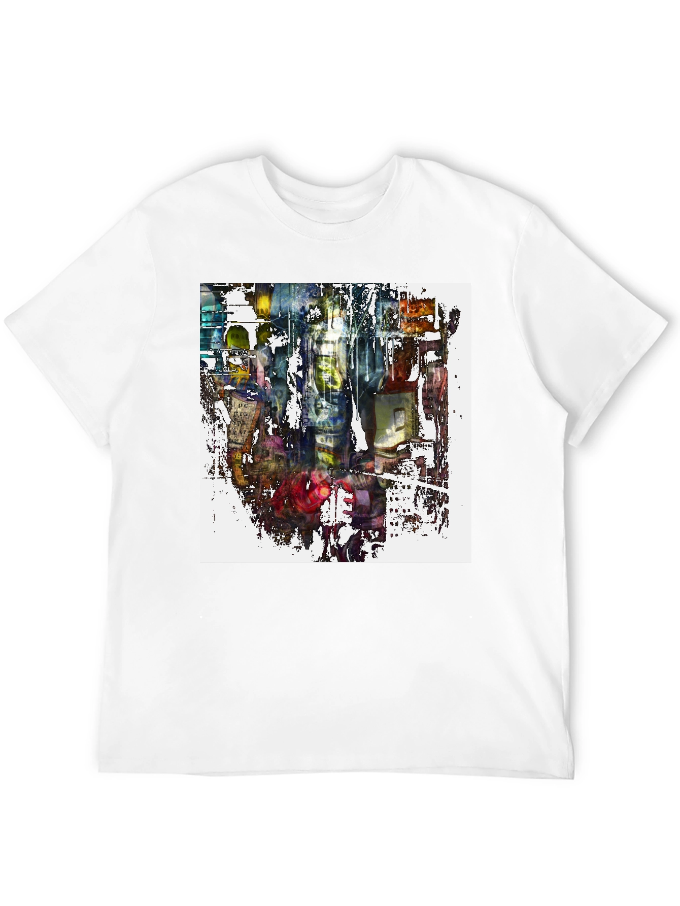 Abstract Cityscape Graphic Print Tee