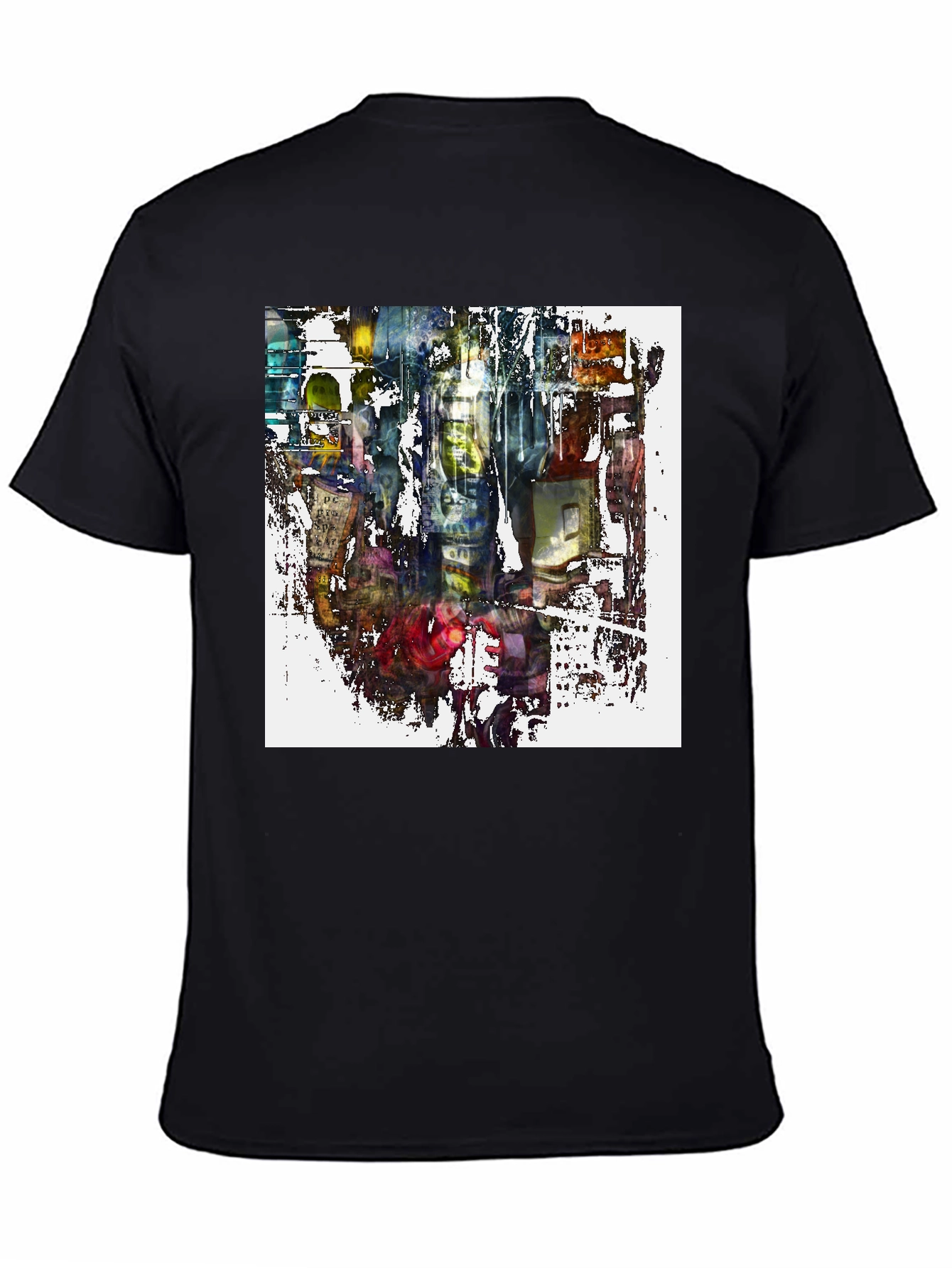 Abstract Cityscape Graphic Print Tee