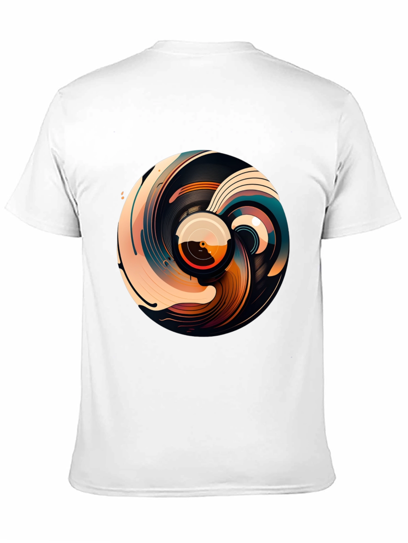 Abstract Vinyl Record Graphic T-Shirt