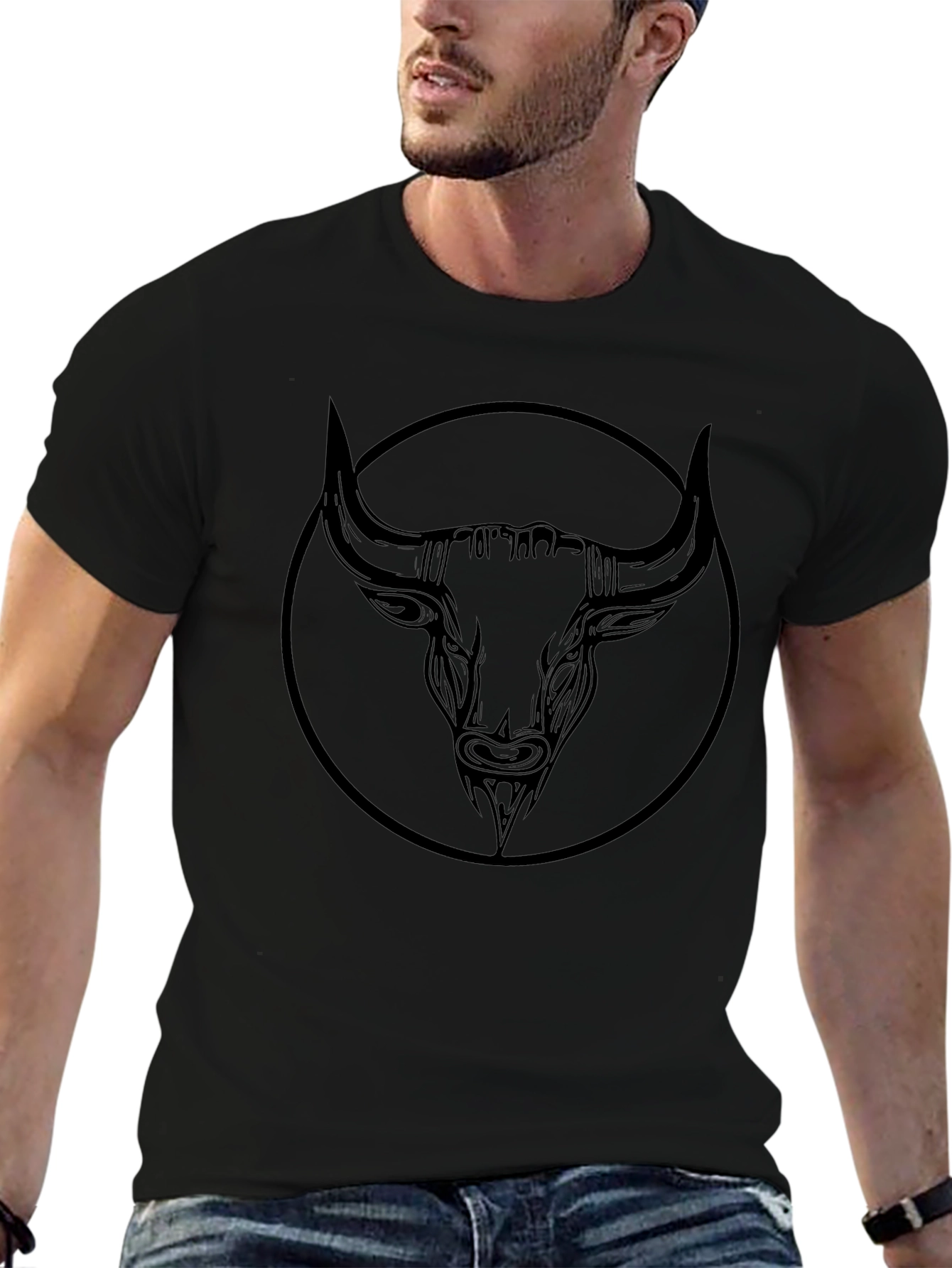 Black Bull Graphic Tee - Mens Casual Shirt