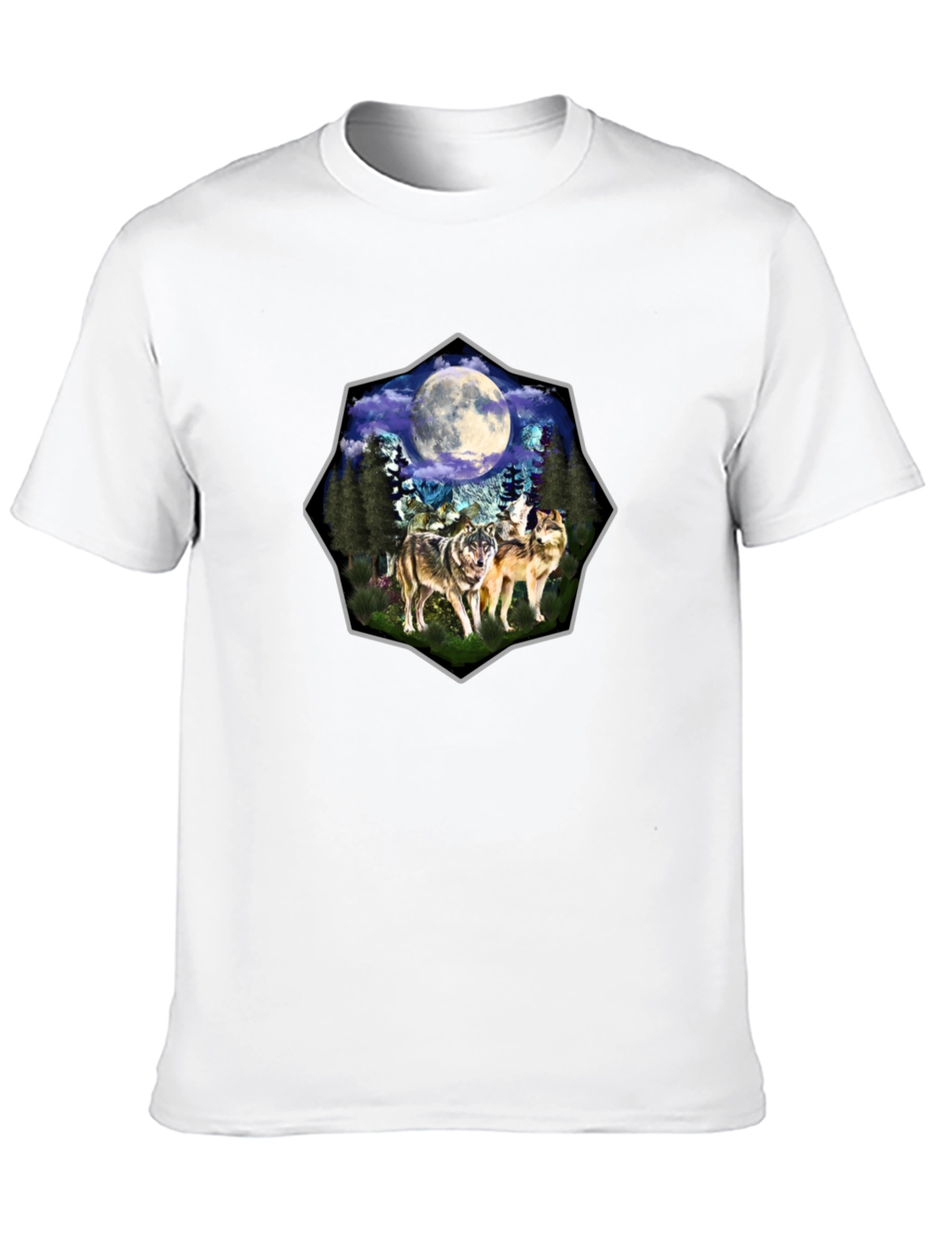 Wolf Moon Graphic Tee - Black