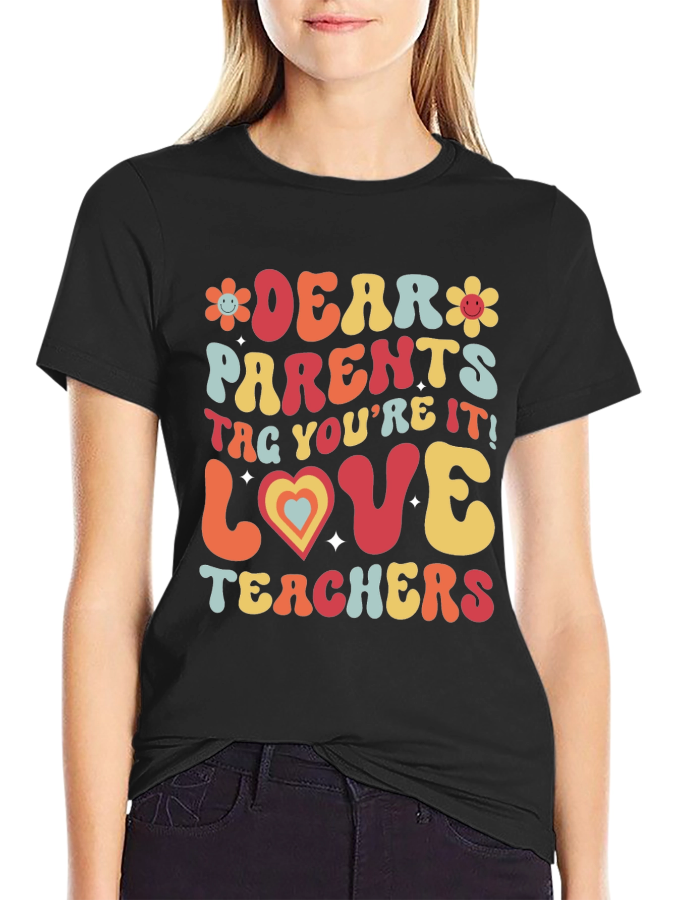Dear Parents Love Teachers Graphic T-Shirt