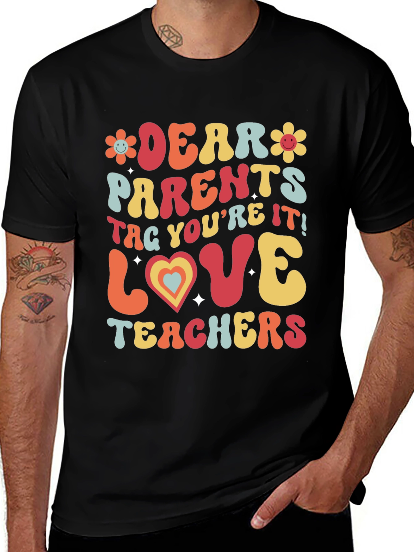 Dear Parents Love Teachers Graphic T-Shirt