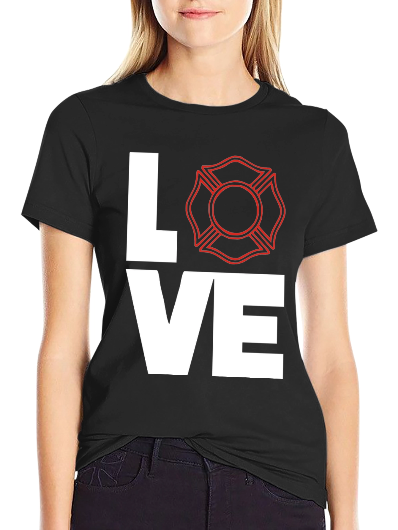 Firefighter Love Graphic T-Shirt