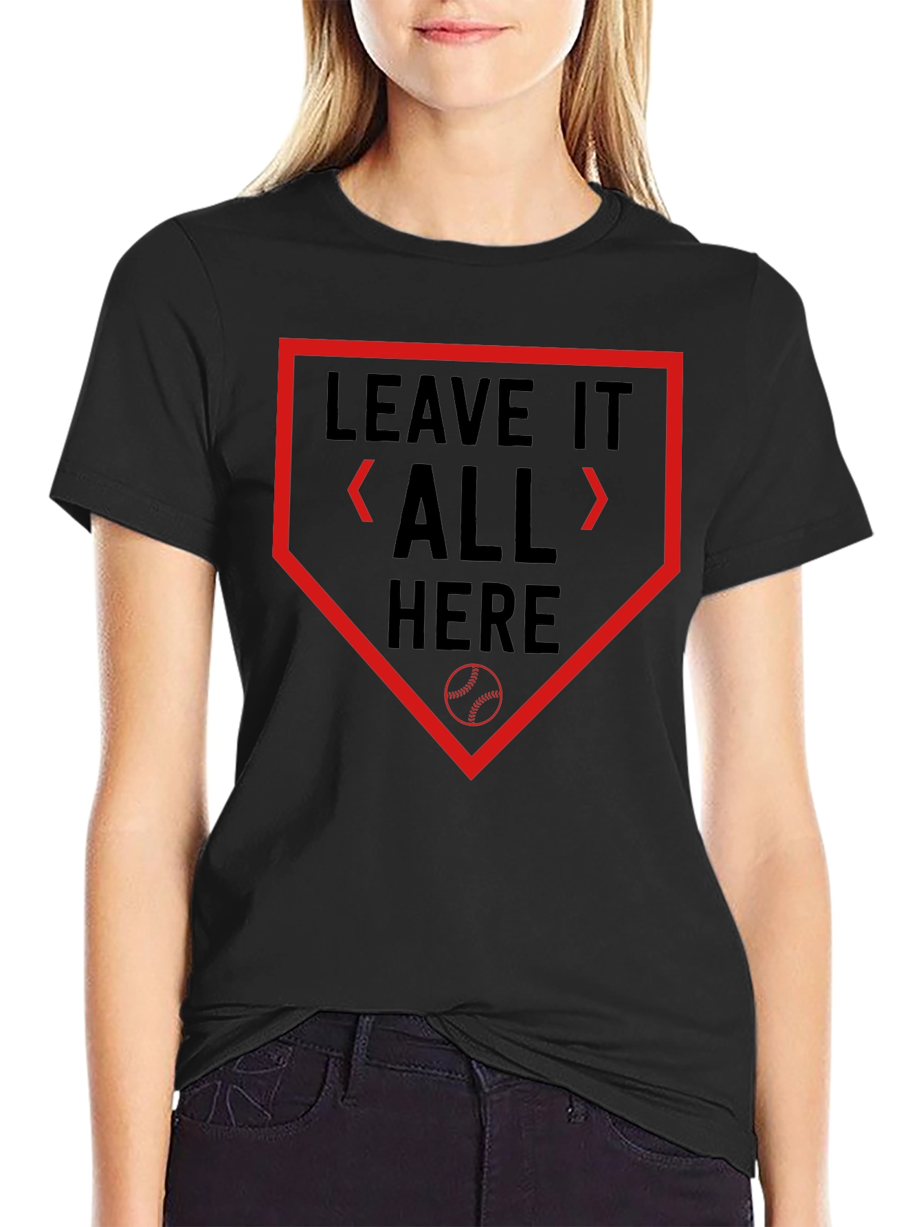 Leave It All Here Baseball Graphic Tee