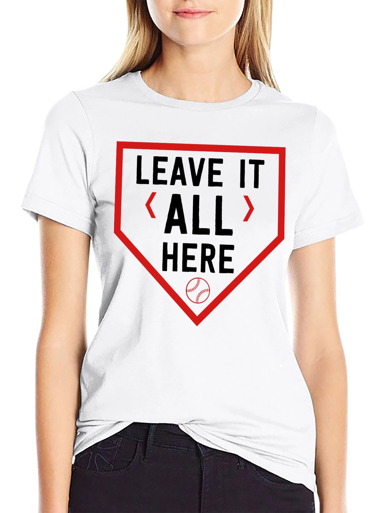 Leave It All Here Baseball Graphic Tee