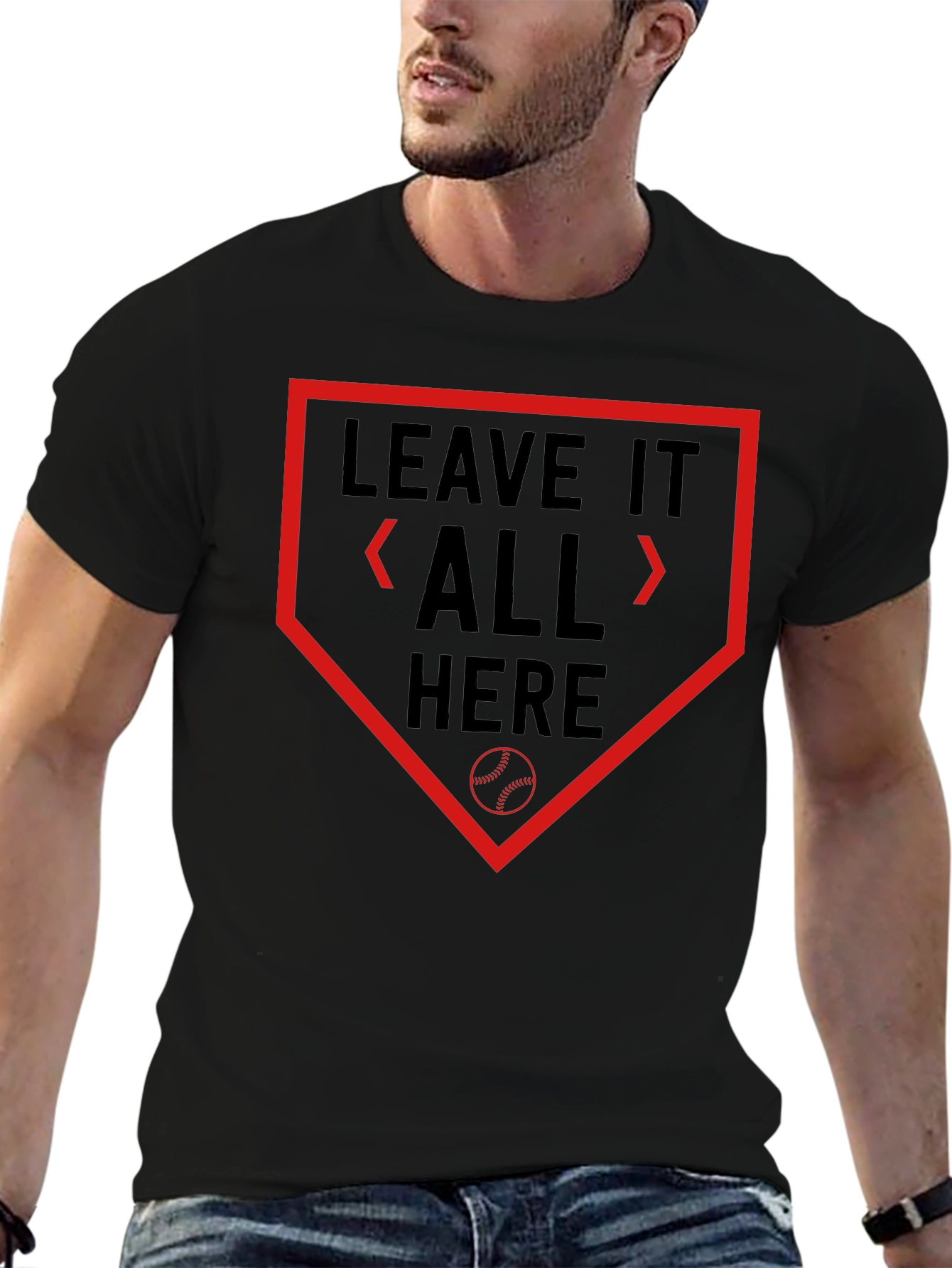 Leave It All Here Baseball Graphic Tee