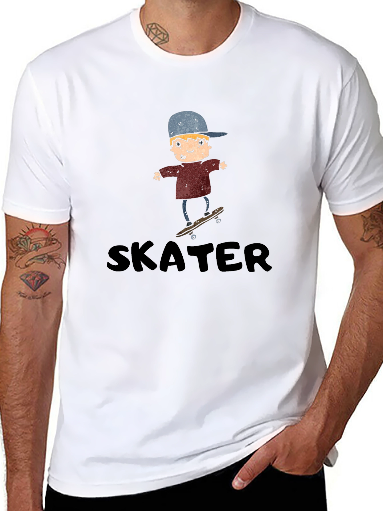 Skater Boy Graphic T-Shirt - Cool Cartoon Tee