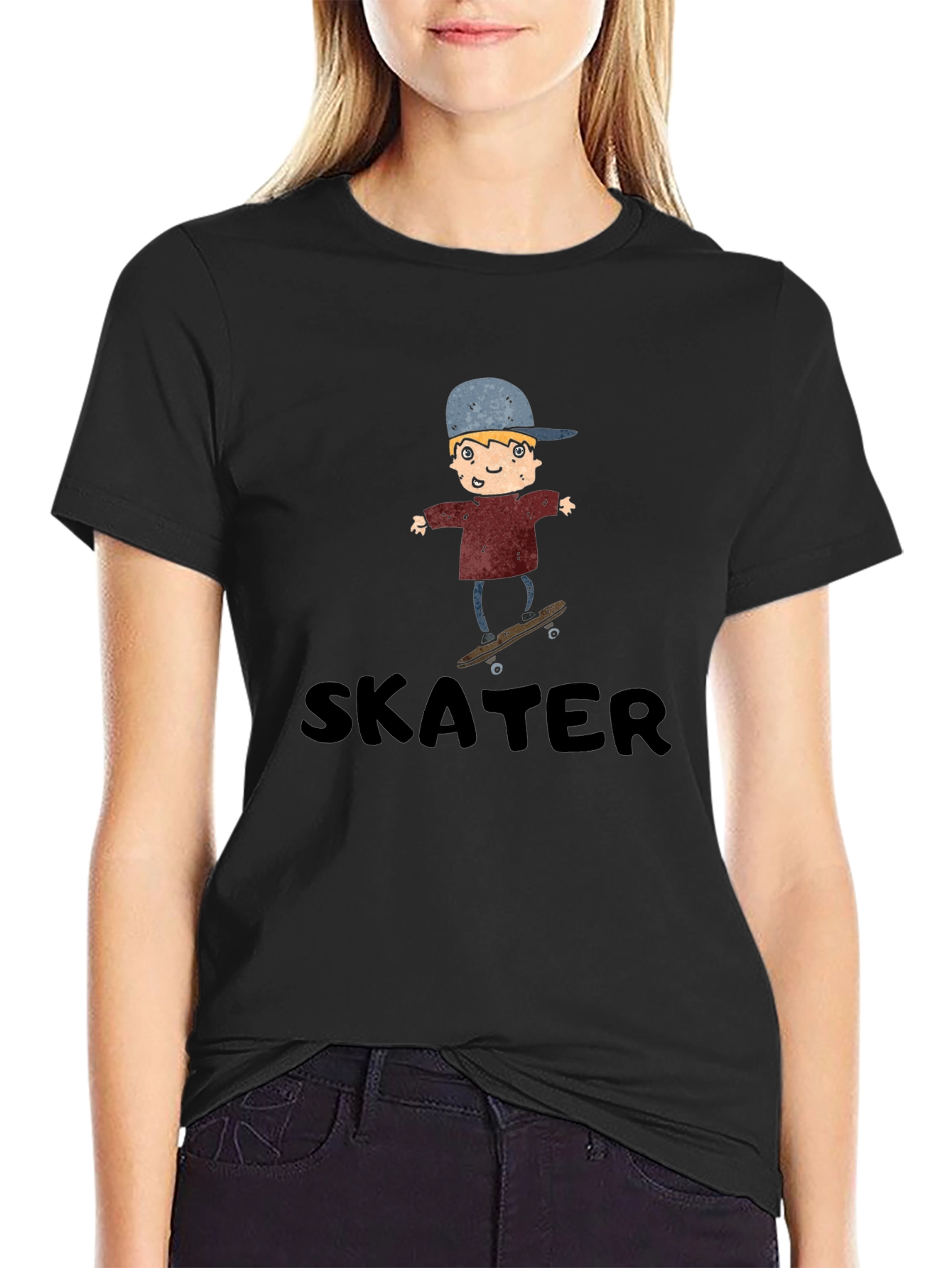 Skater Boy Graphic T-Shirt - Cool Cartoon Tee
