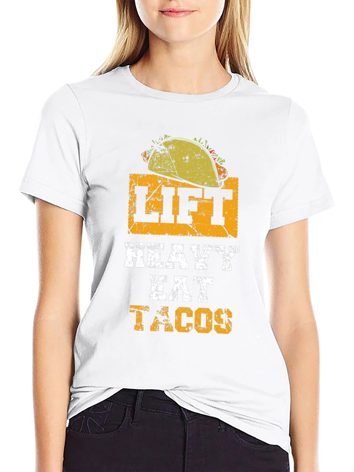 Lift Heavy Eat Tacos Graphic T-Shirt