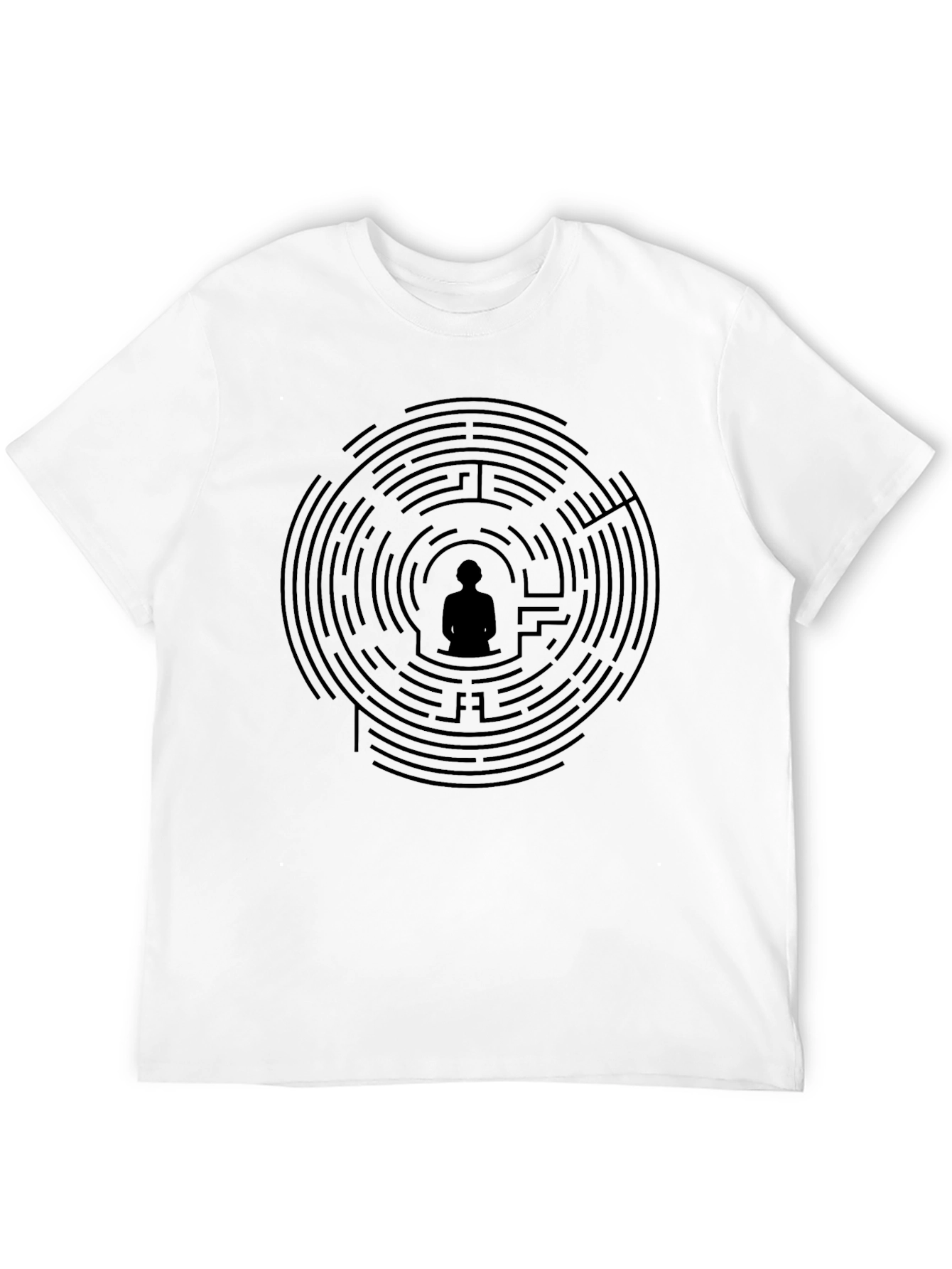 Maze Meditation Black T-Shirt