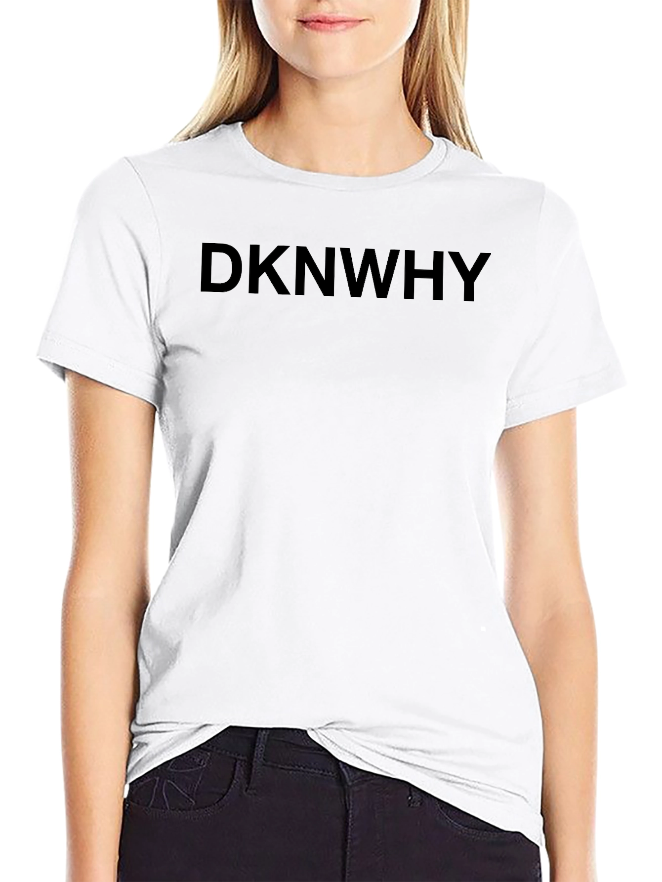DKNWHY Black Graphic Tee - Casual Comfort