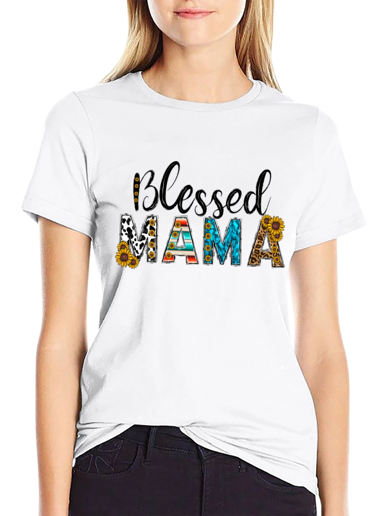 Blessed Mama T-Shirt - Black