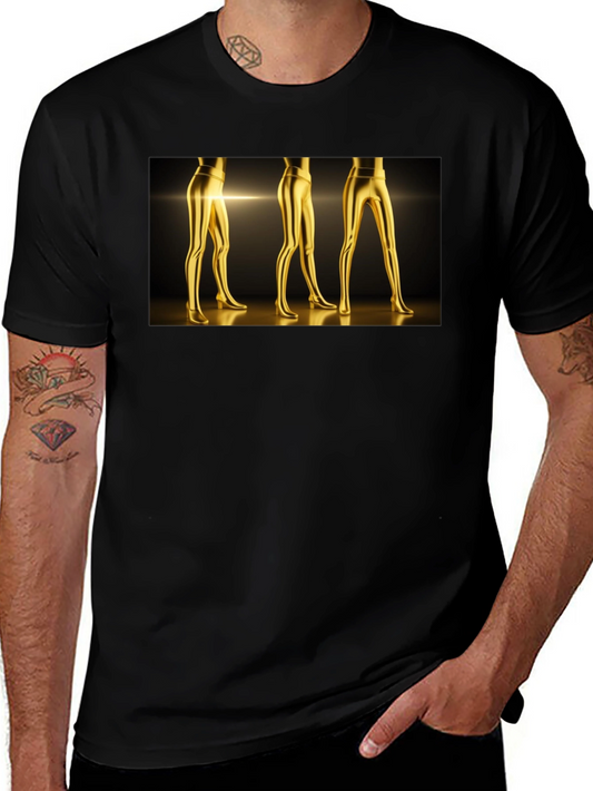 Golden Legs Graphic Tee - Bold Fashion