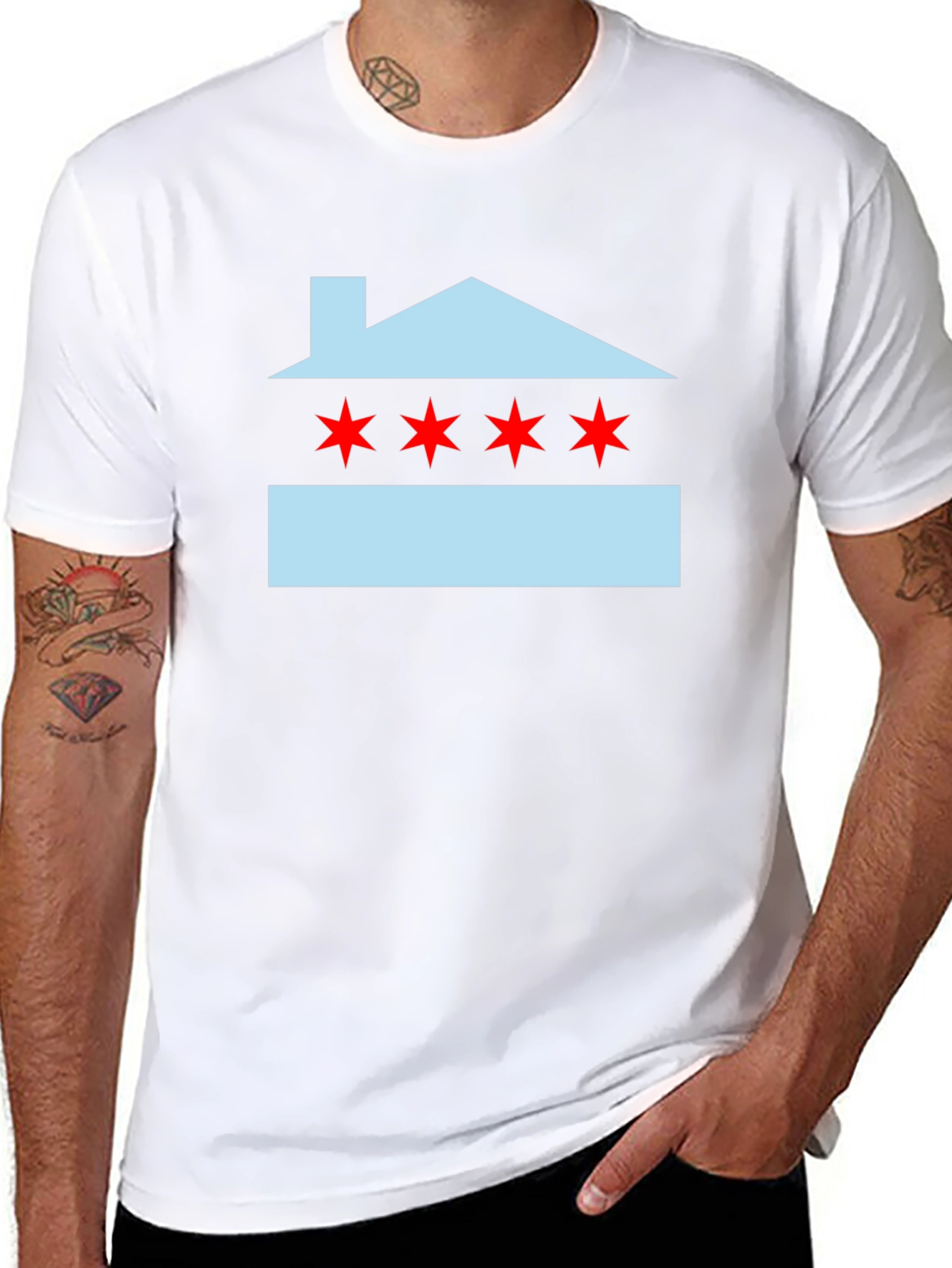 Chicago House Flag Graphic Tee
