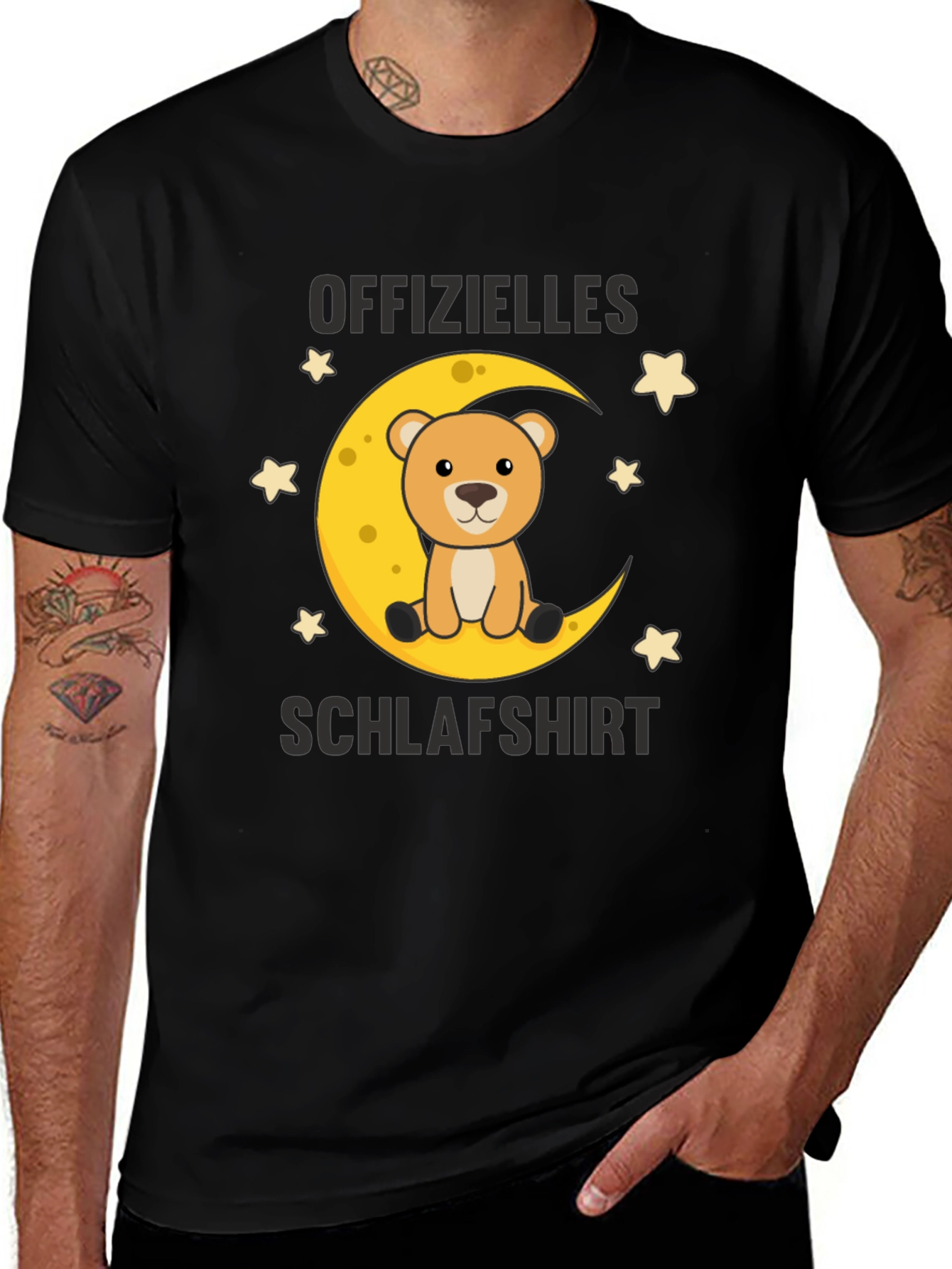 Cute Bear Moon T-Shirt - Official Sleep Shirt