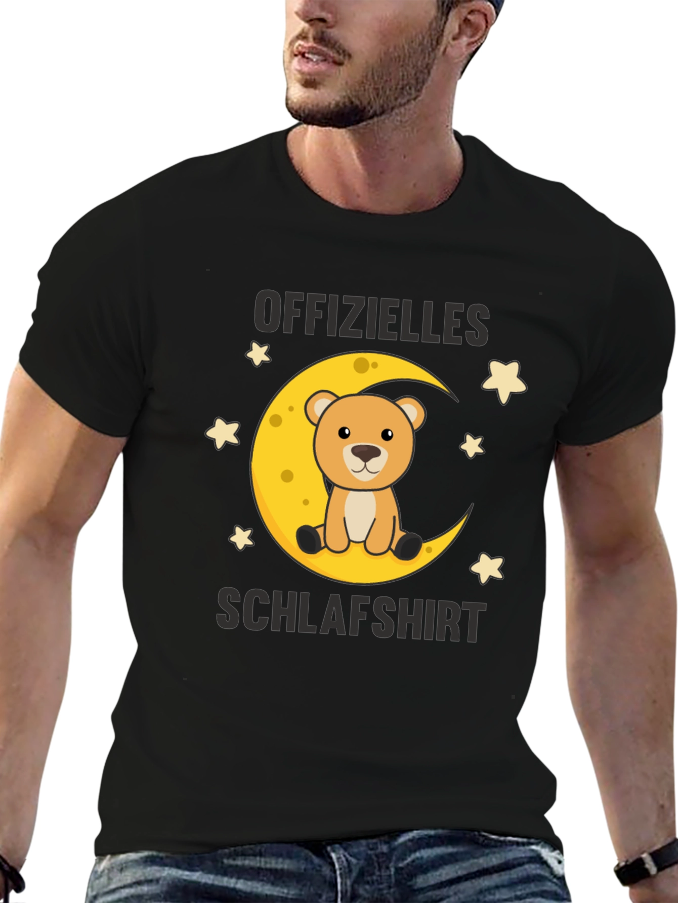 Cute Bear Moon T-Shirt - Official Sleep Shirt